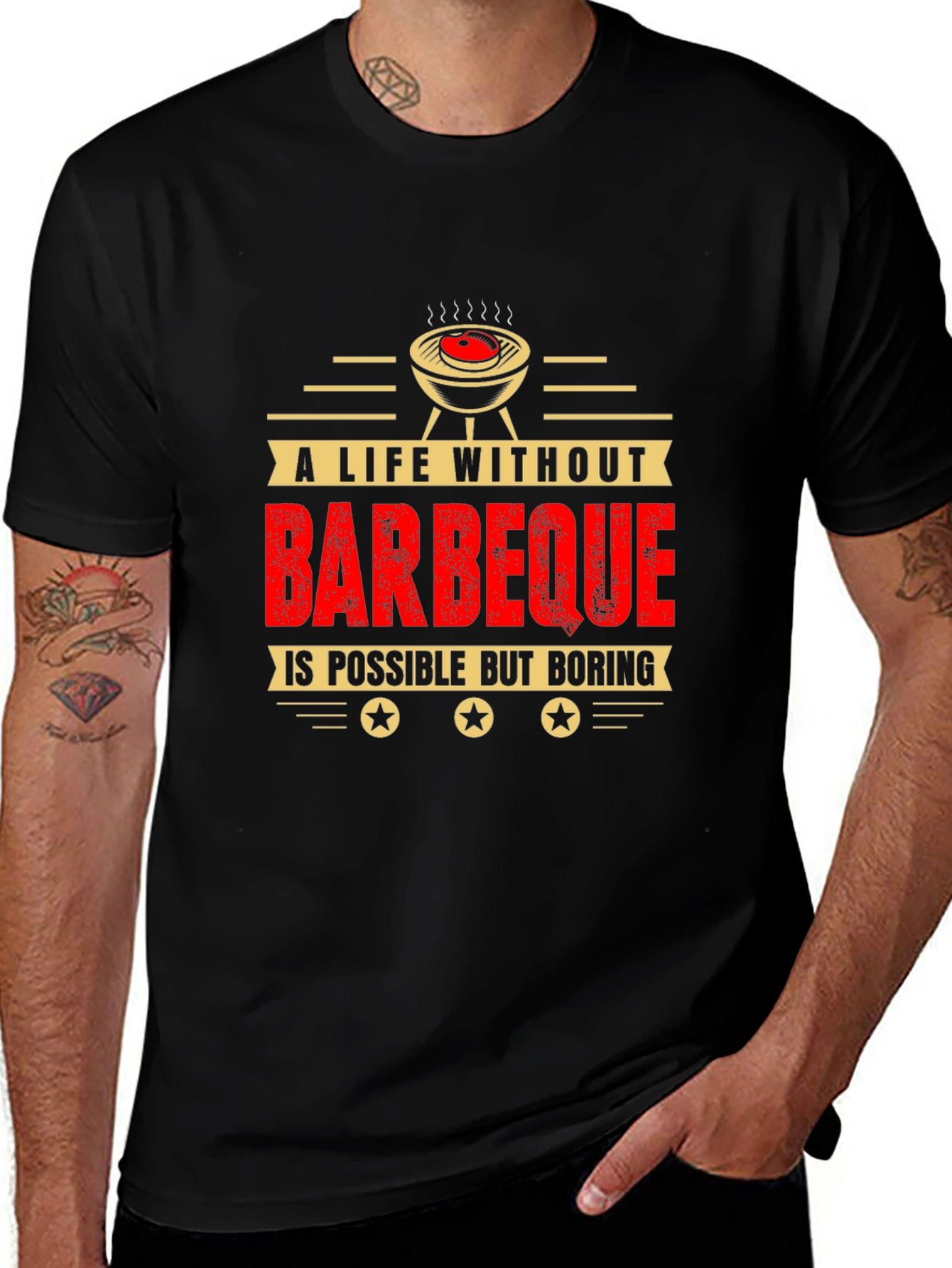 BBQ Lover T-Shirt - Life Without Barbeque is Boring Tee