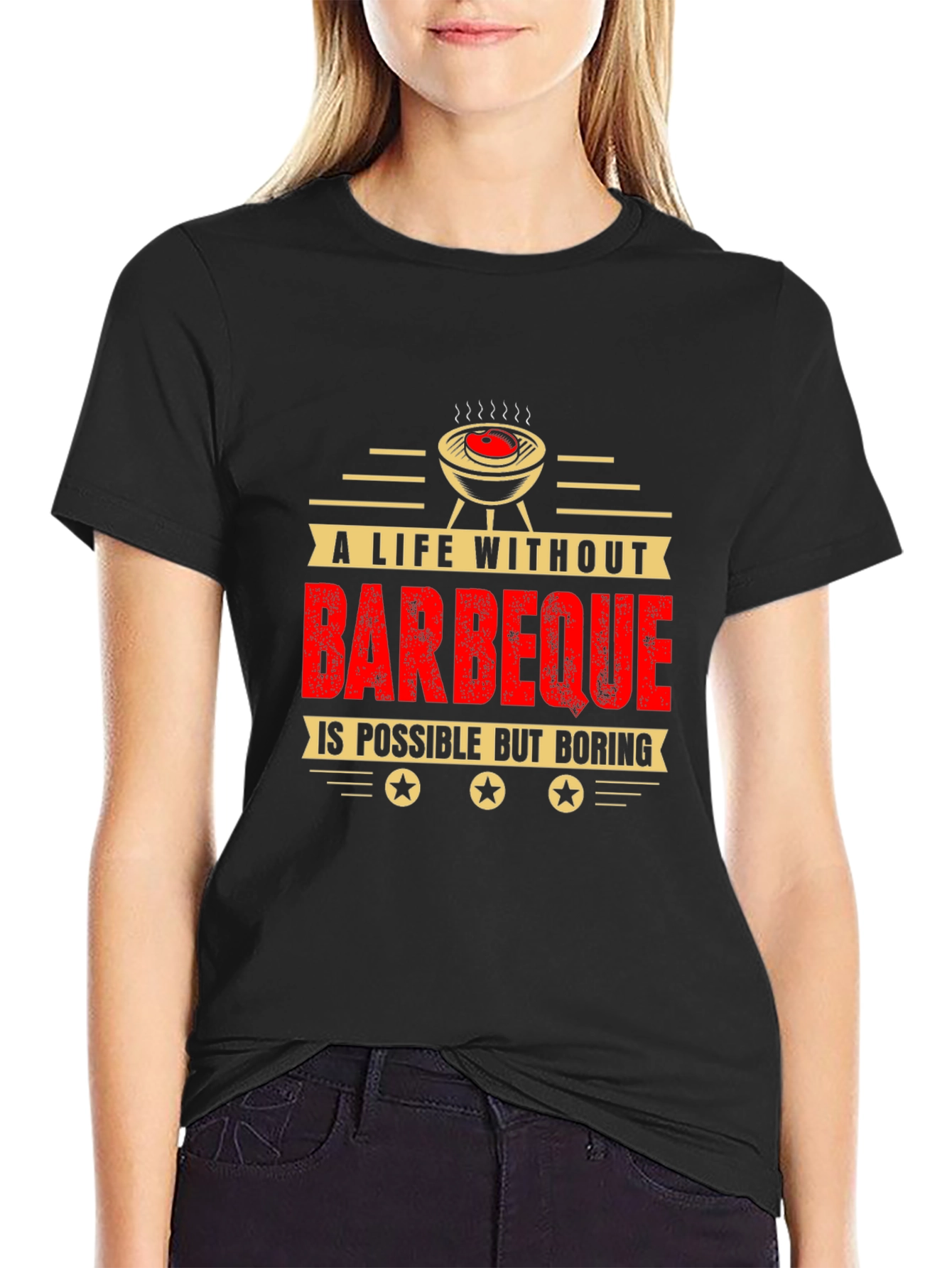 BBQ Lover T-Shirt - Life Without Barbeque is Boring Tee