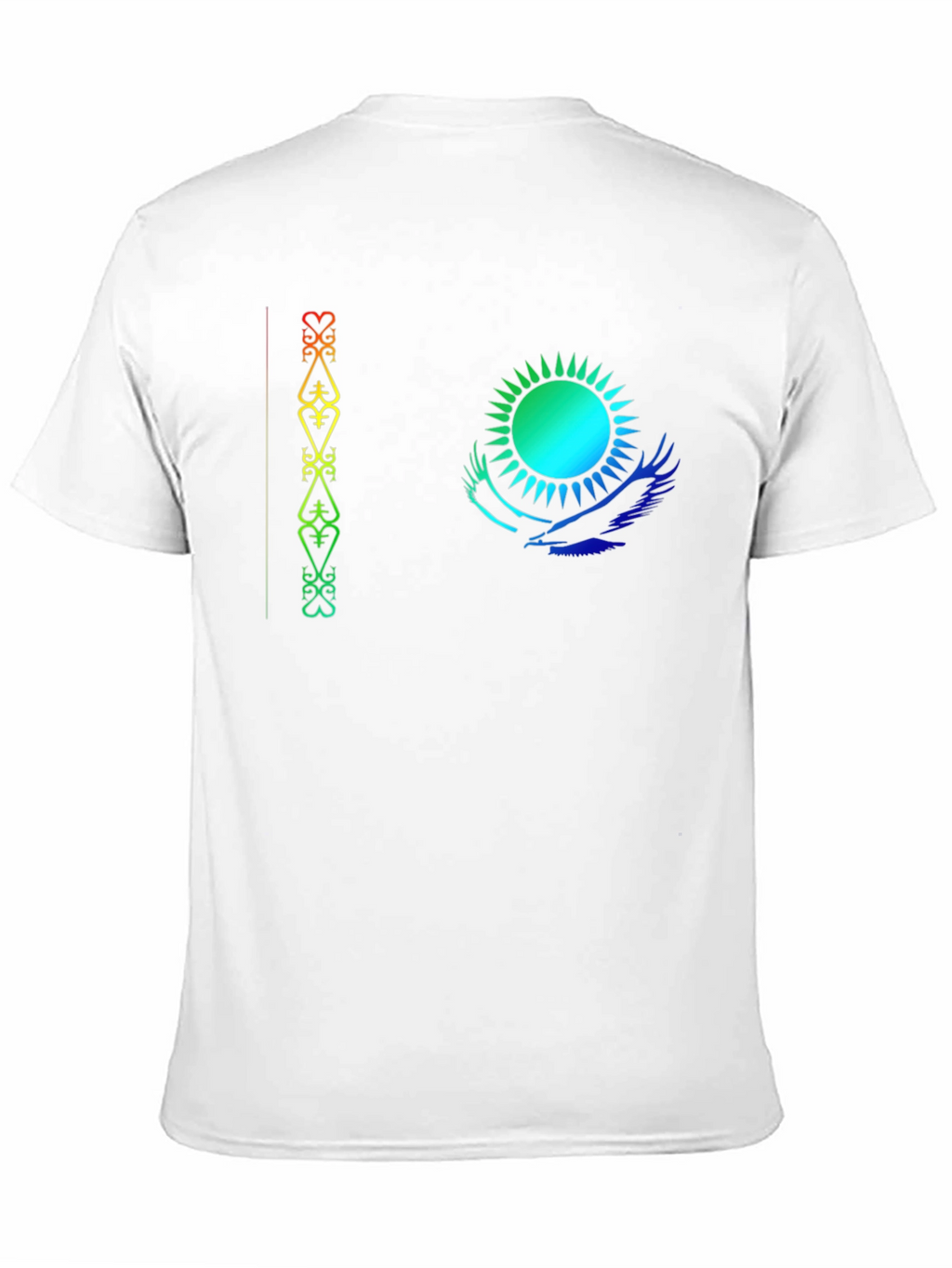 Kazakhstan Flag Inspired Black T-Shirt