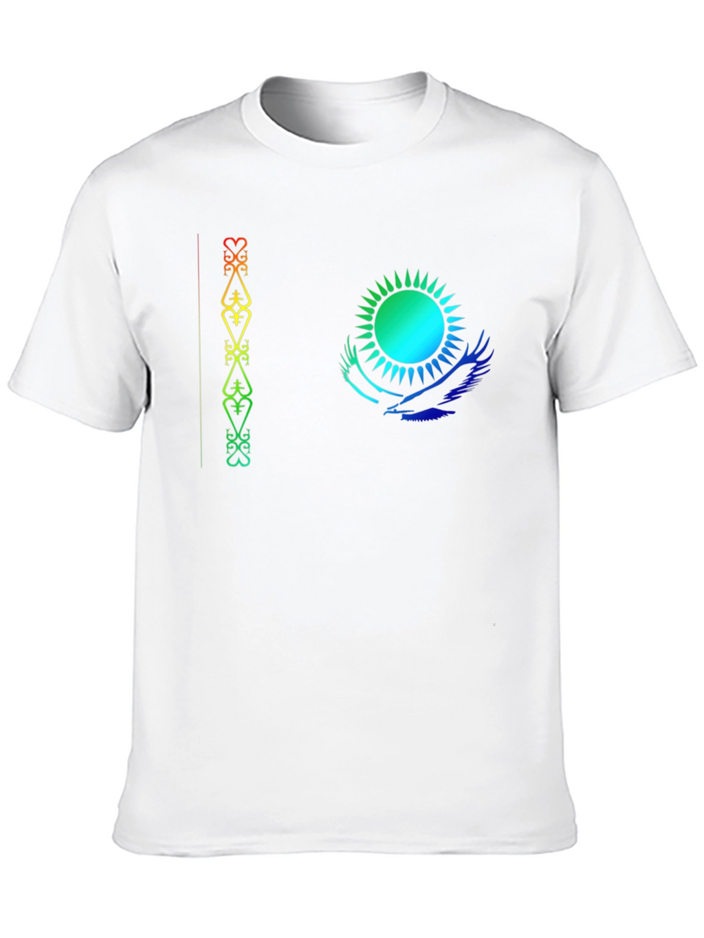 Kazakhstan Flag Inspired Black T-Shirt