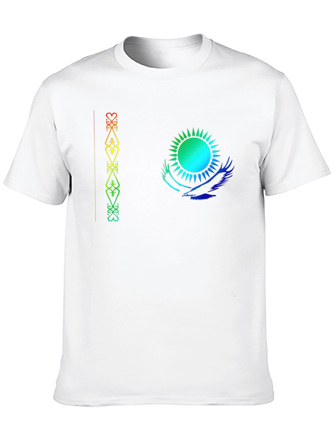 Kazakhstan Flag Inspired Black T-Shirt