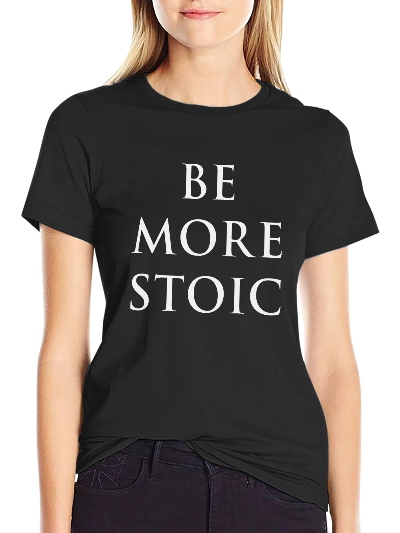 Be More Stoic Graphic Tee - Black