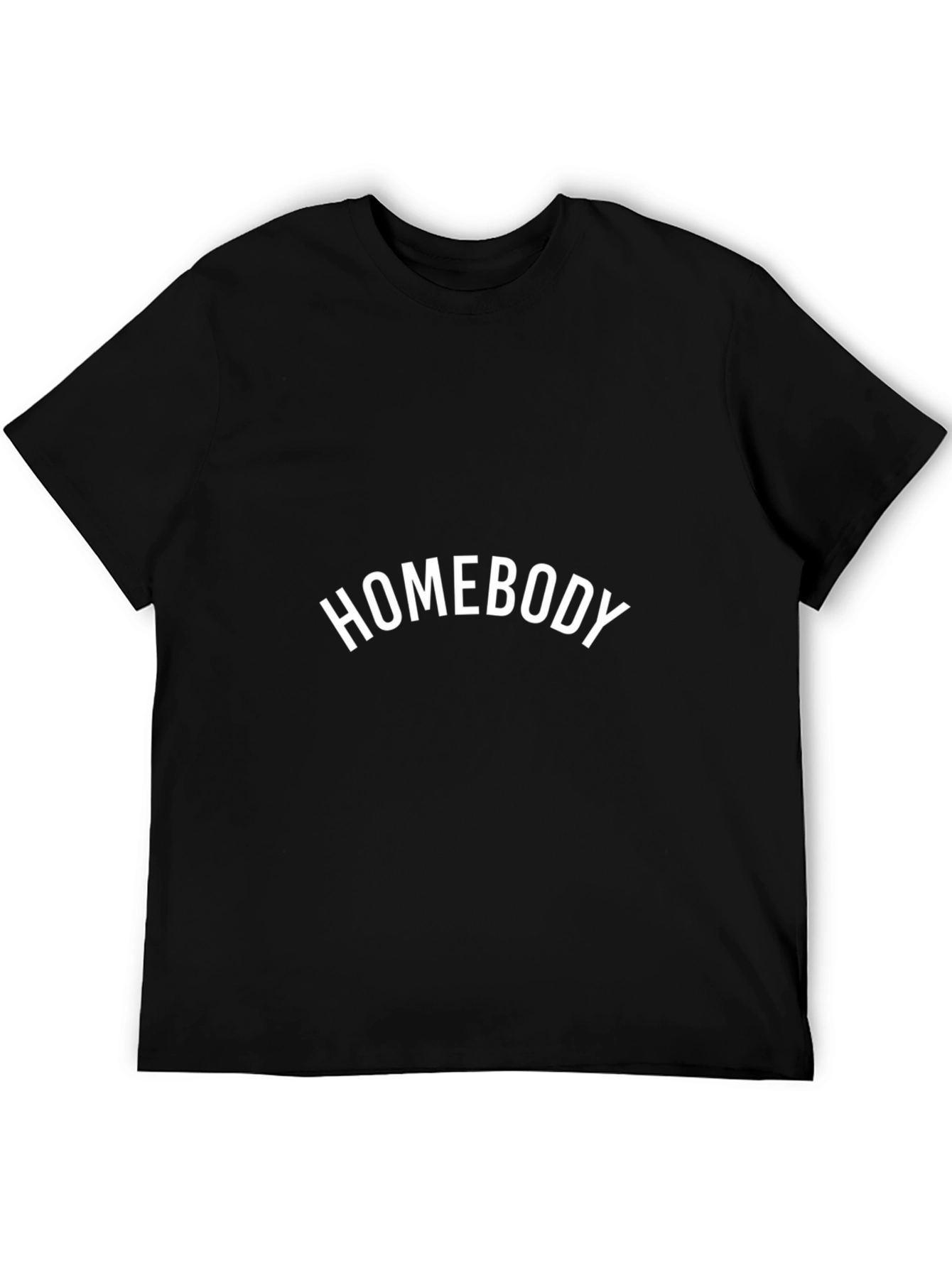 Homebody Black Graphic Tee - Casual Comfort