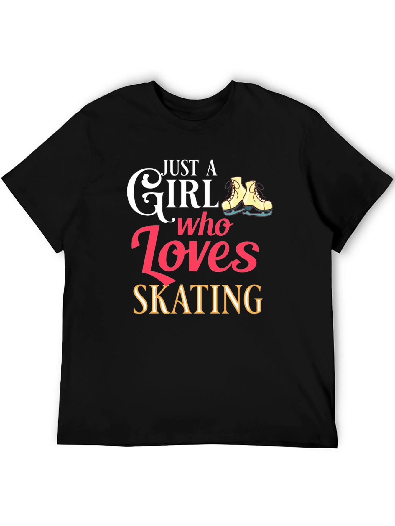 Just a Girl Who Loves Skating Graphic T-Shirt