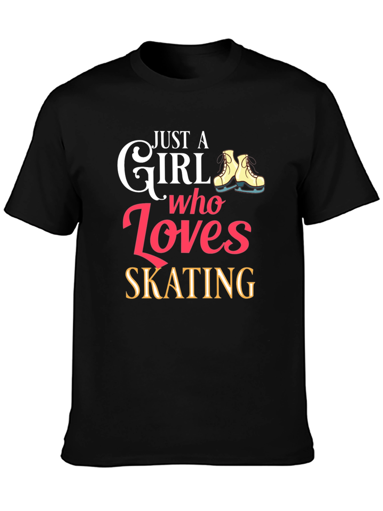Just a Girl Who Loves Skating Graphic T-Shirt