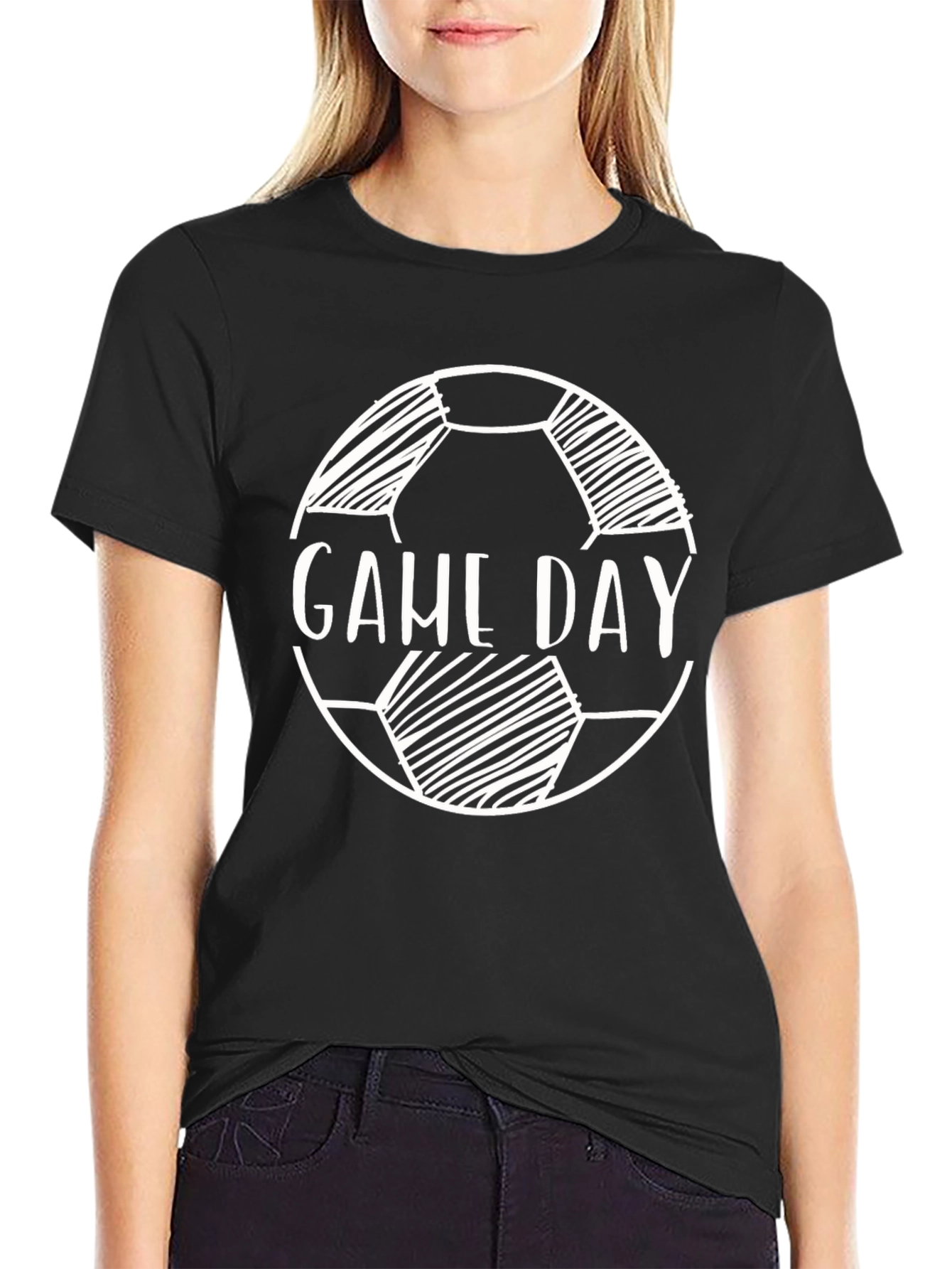 Game Day Soccer Ball T-Shirt - Black