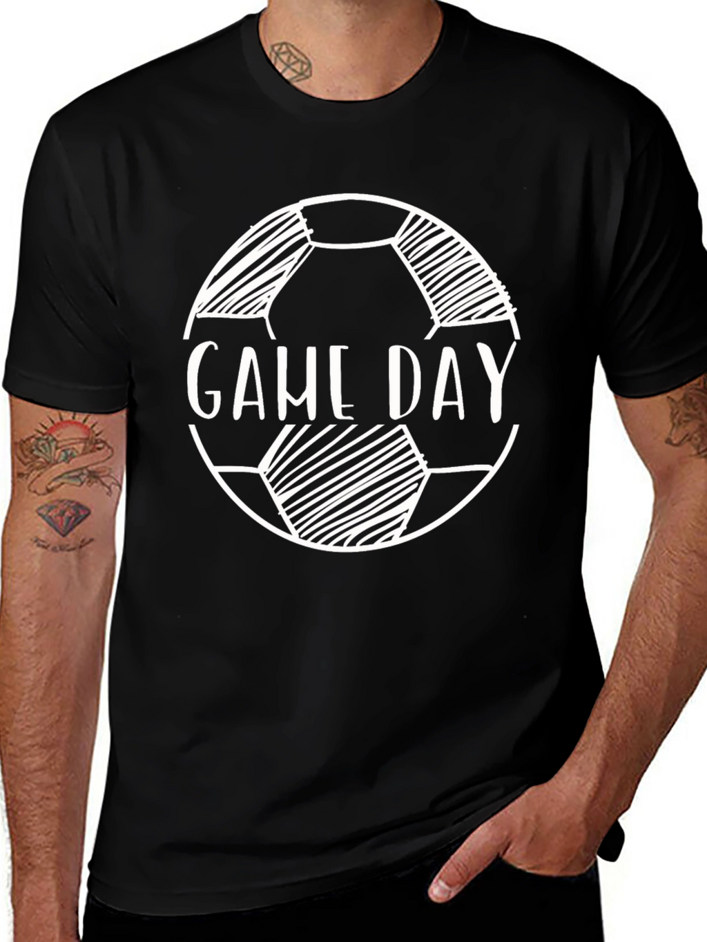 Game Day Soccer Ball T-Shirt - Black