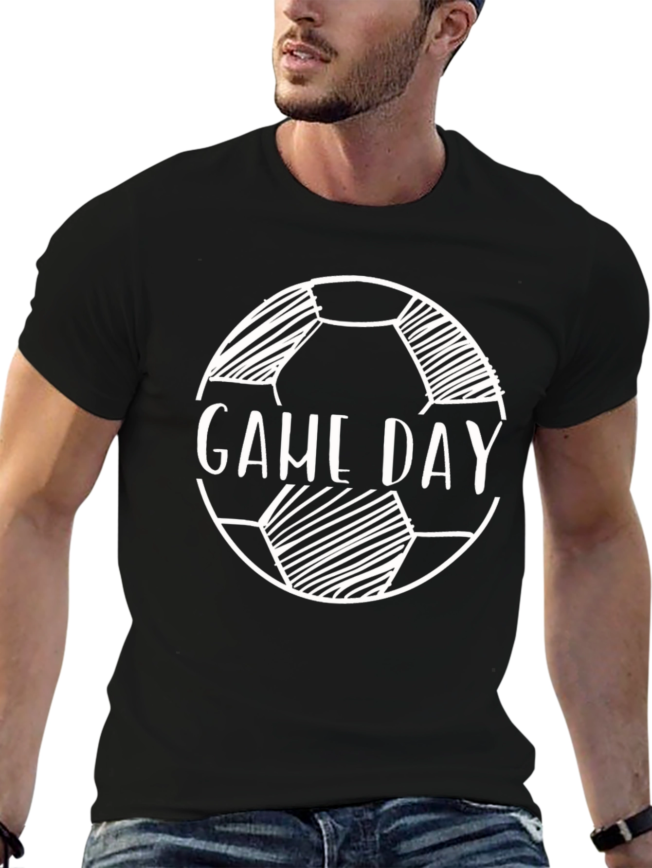 Game Day Soccer Ball T-Shirt - Black