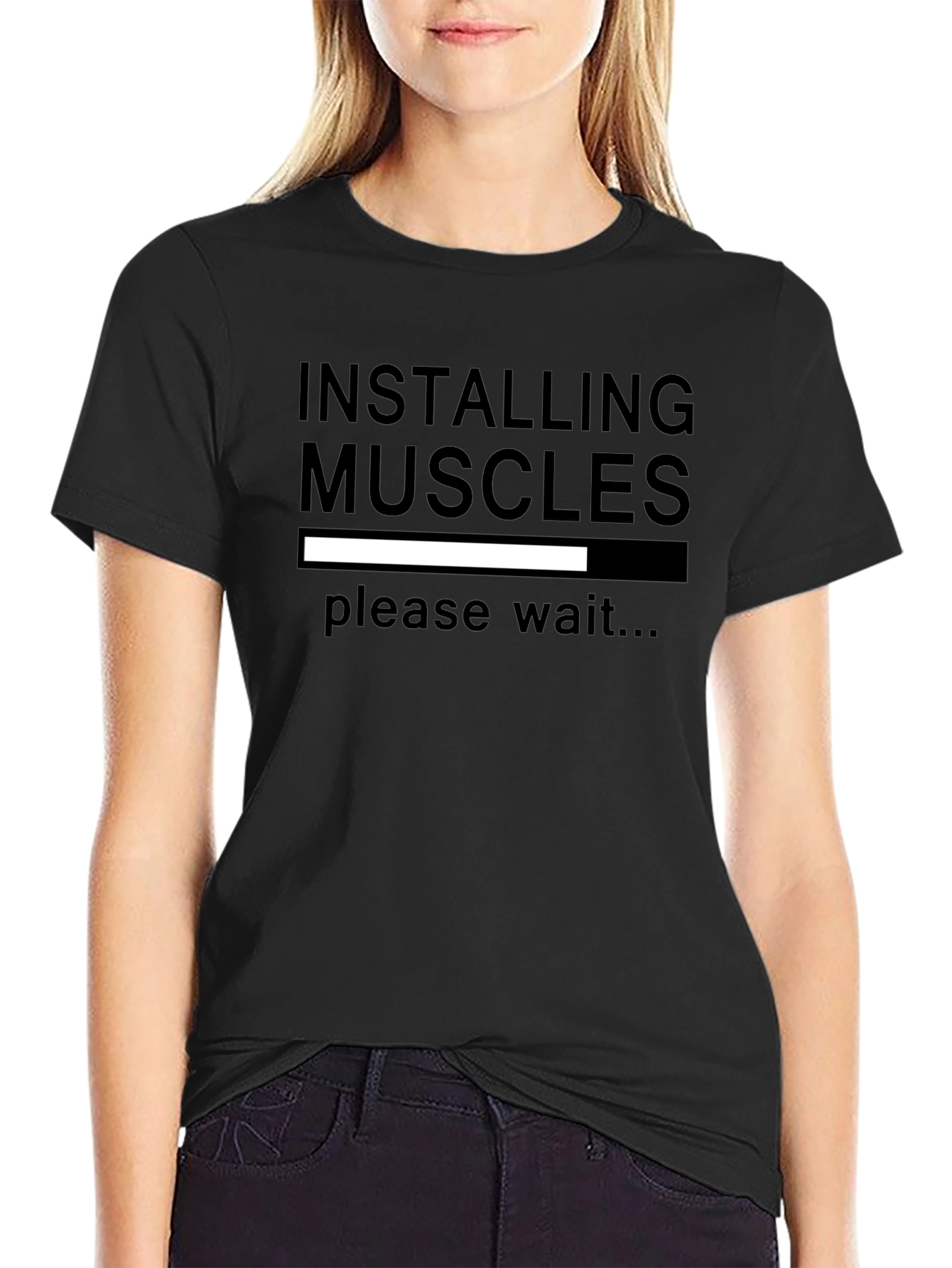 Installing Muscles Funny Gym T-Shirt