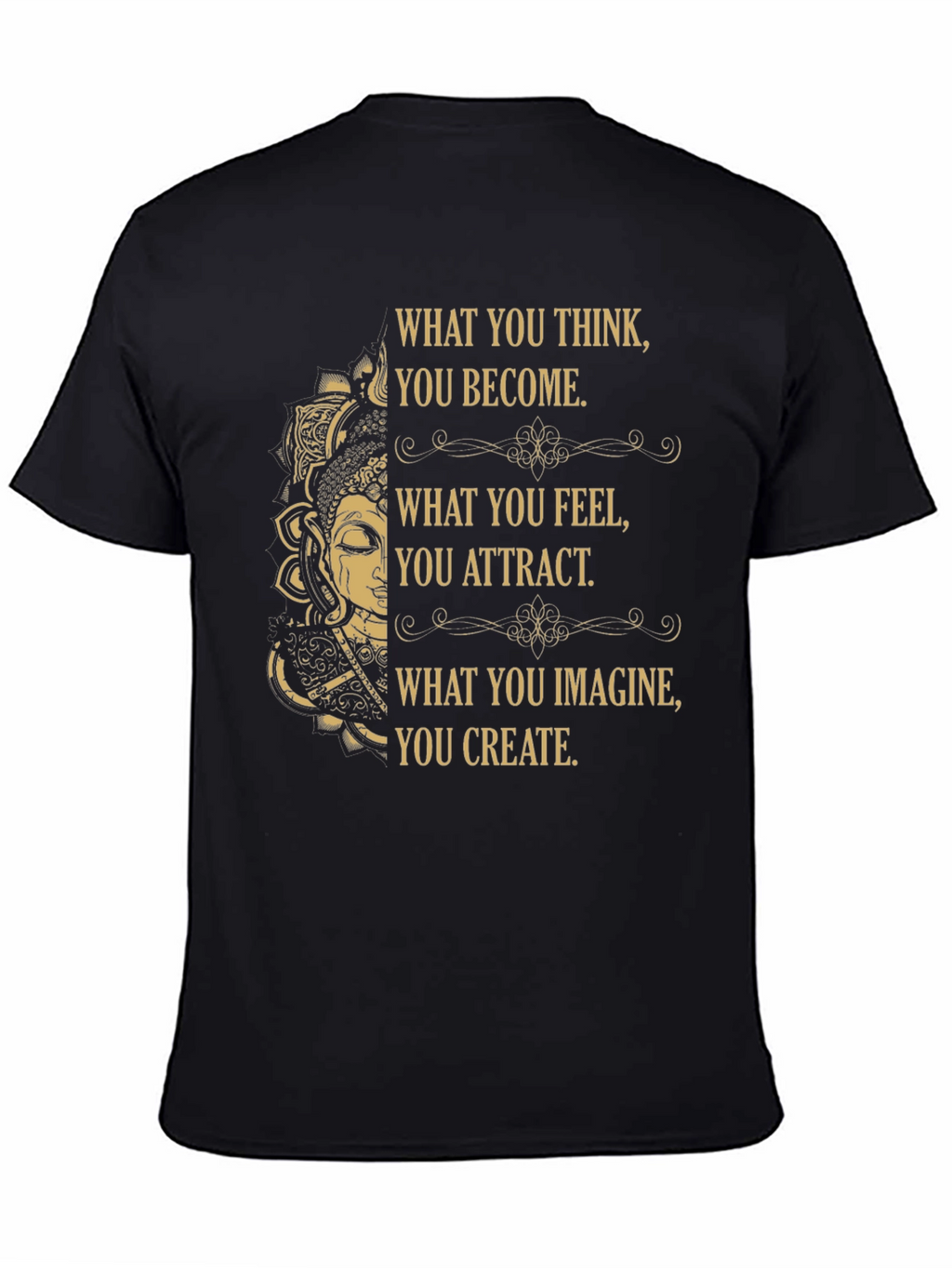 Inspirational Buddha Graphic Tee - Positive Affirmations