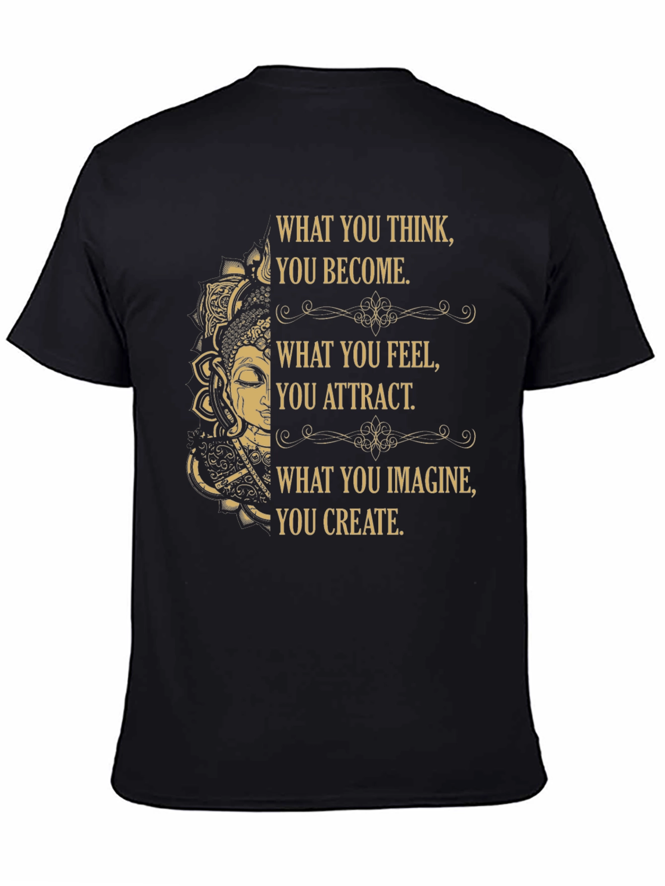 Inspirational Buddha Graphic Tee - Positive Affirmations