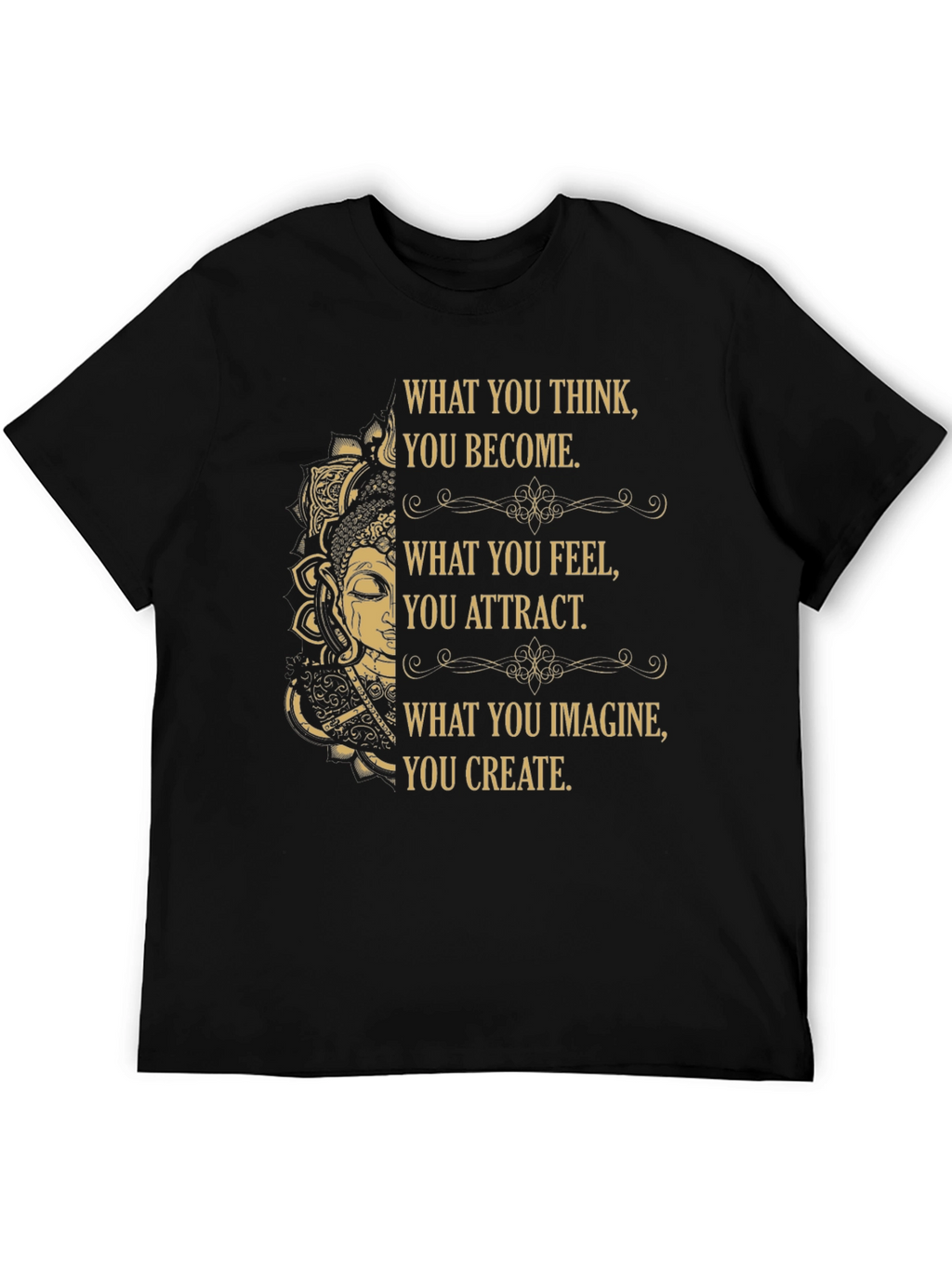 Inspirational Buddha Graphic Tee - Positive Affirmations