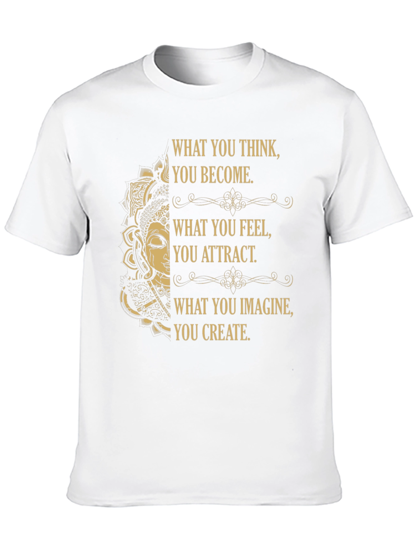 Inspirational Buddha Graphic Tee - Positive Affirmations