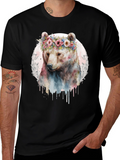 Bear with Flower Crown Graphic Tee