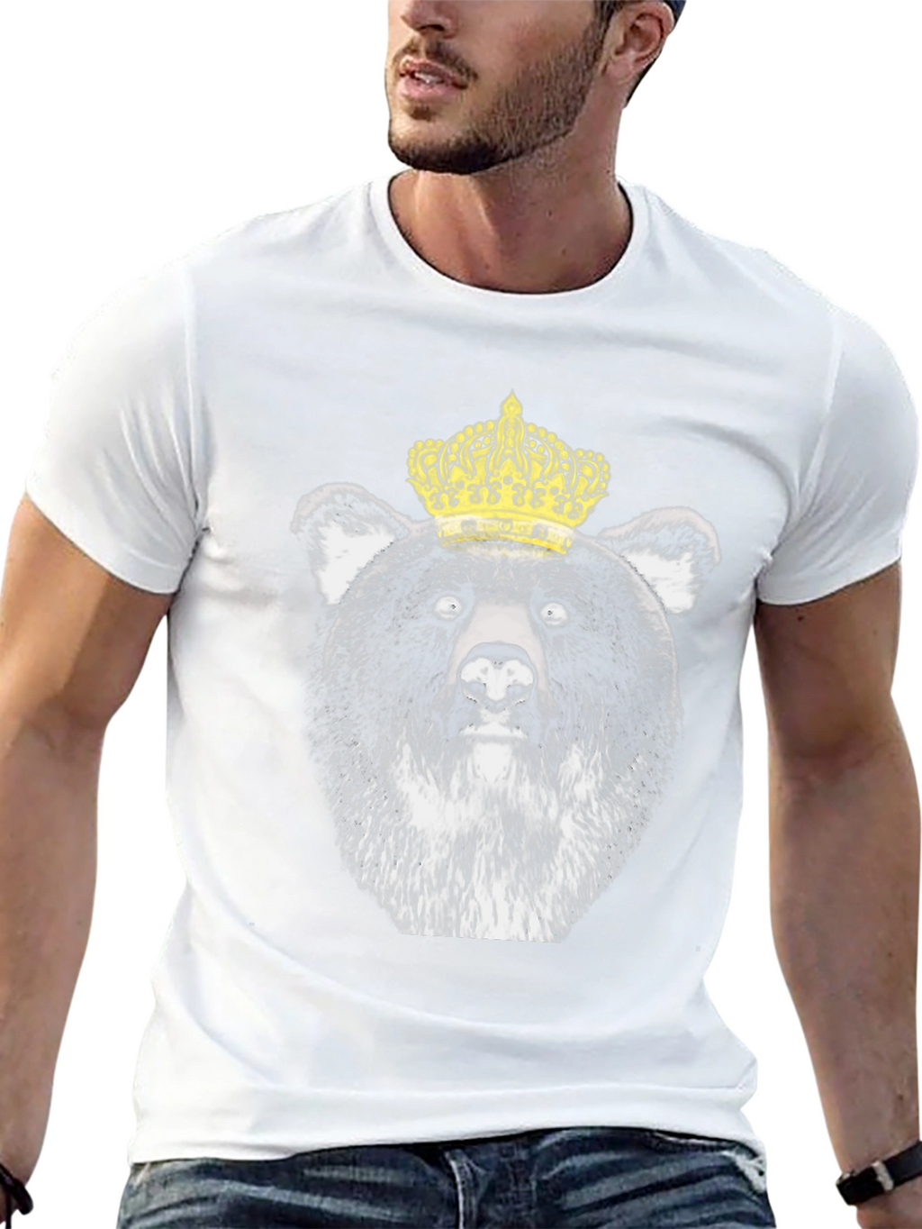 King Bear Graphic T-Shirt - Black