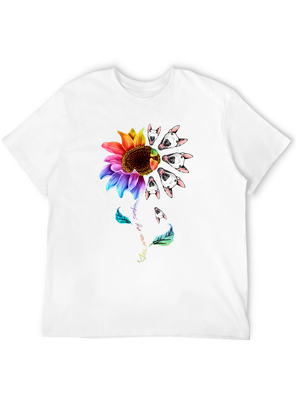 Bull Terrier Sunflower Graphic Tee