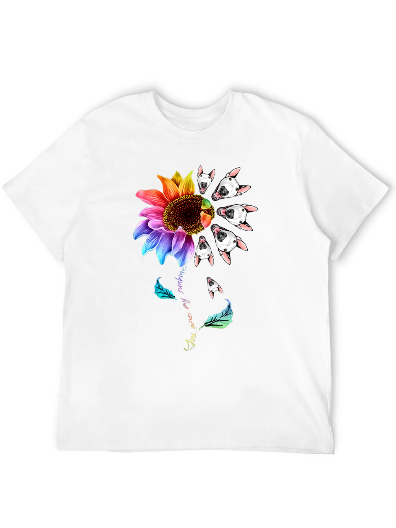 Bull Terrier Sunflower Graphic Tee