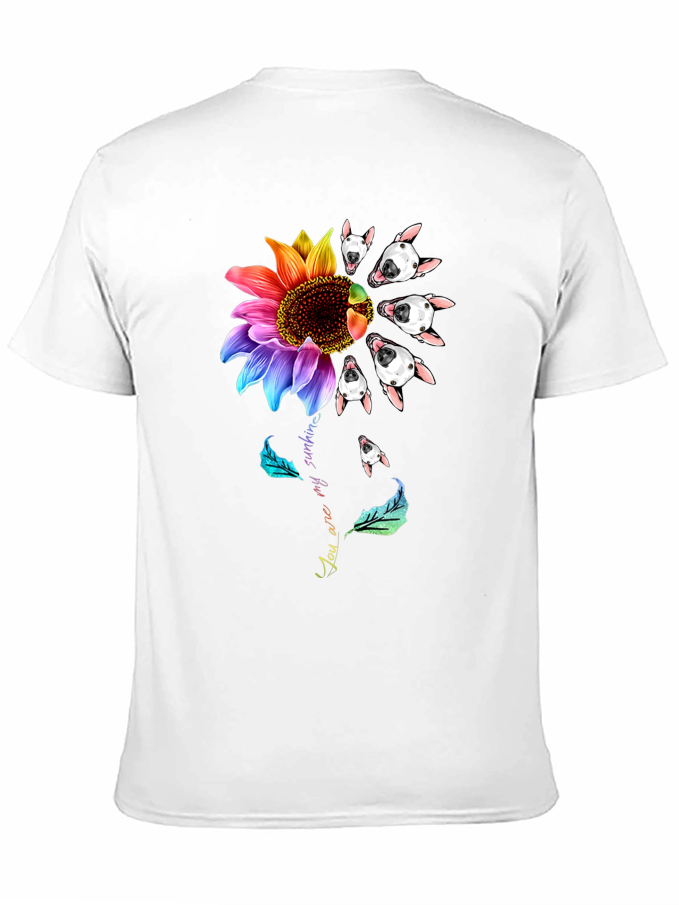 Bull Terrier Sunflower Graphic Tee