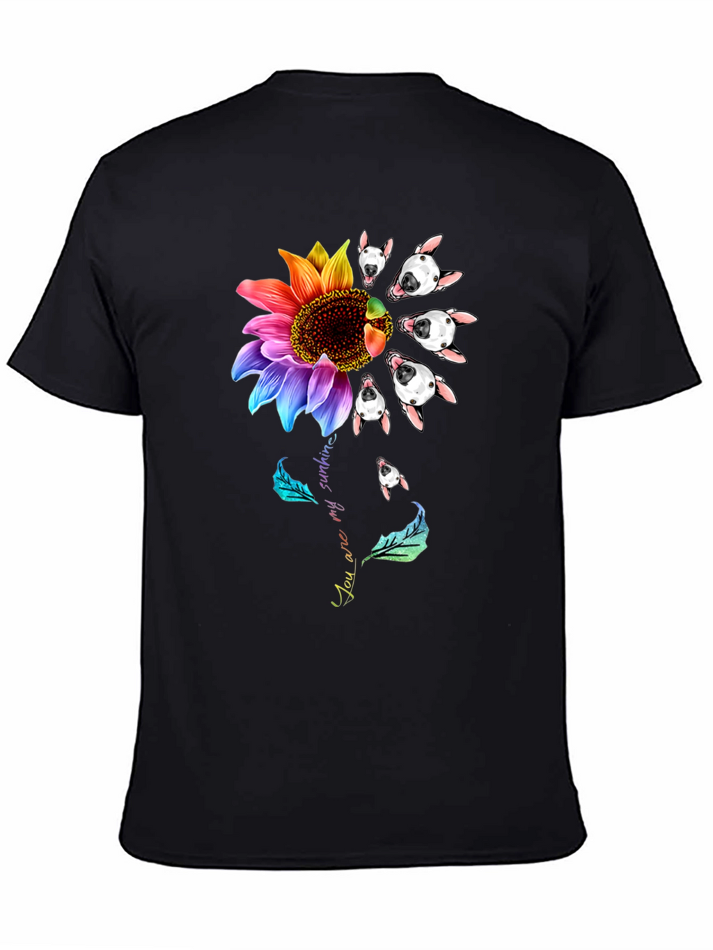 Bull Terrier Sunflower Graphic Tee