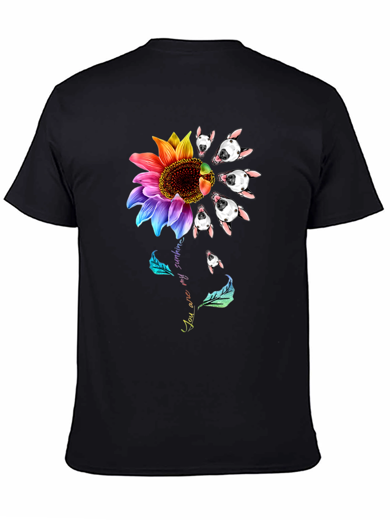 Bull Terrier Sunflower Graphic Tee