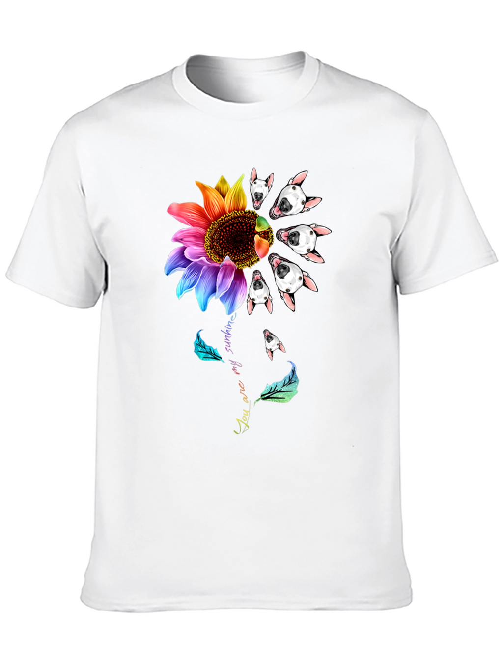 Bull Terrier Sunflower Graphic Tee