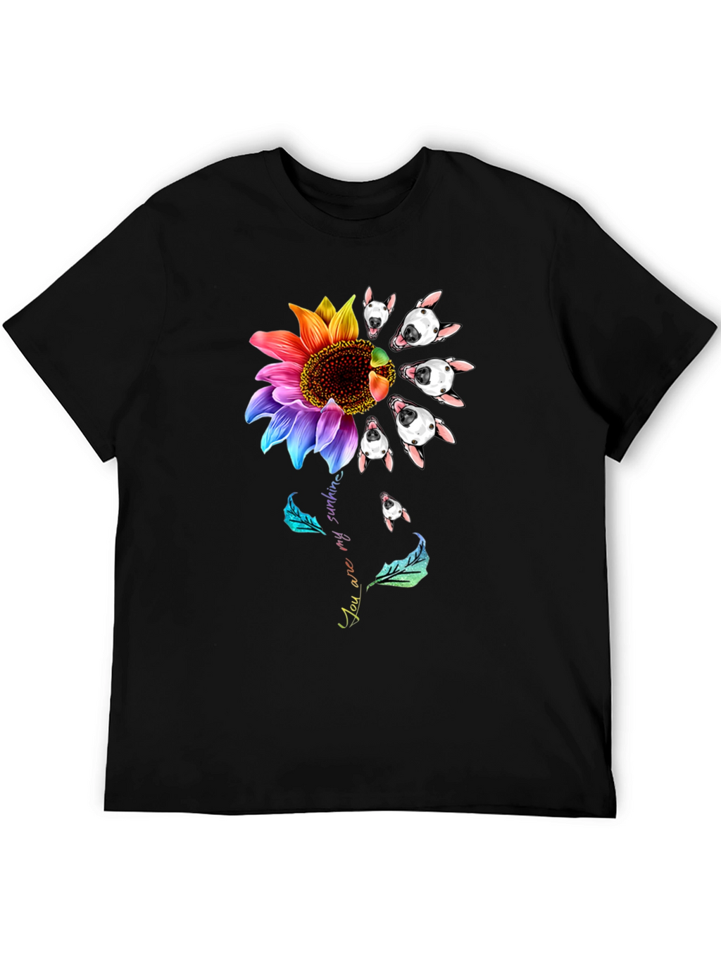 Bull Terrier Sunflower Graphic Tee