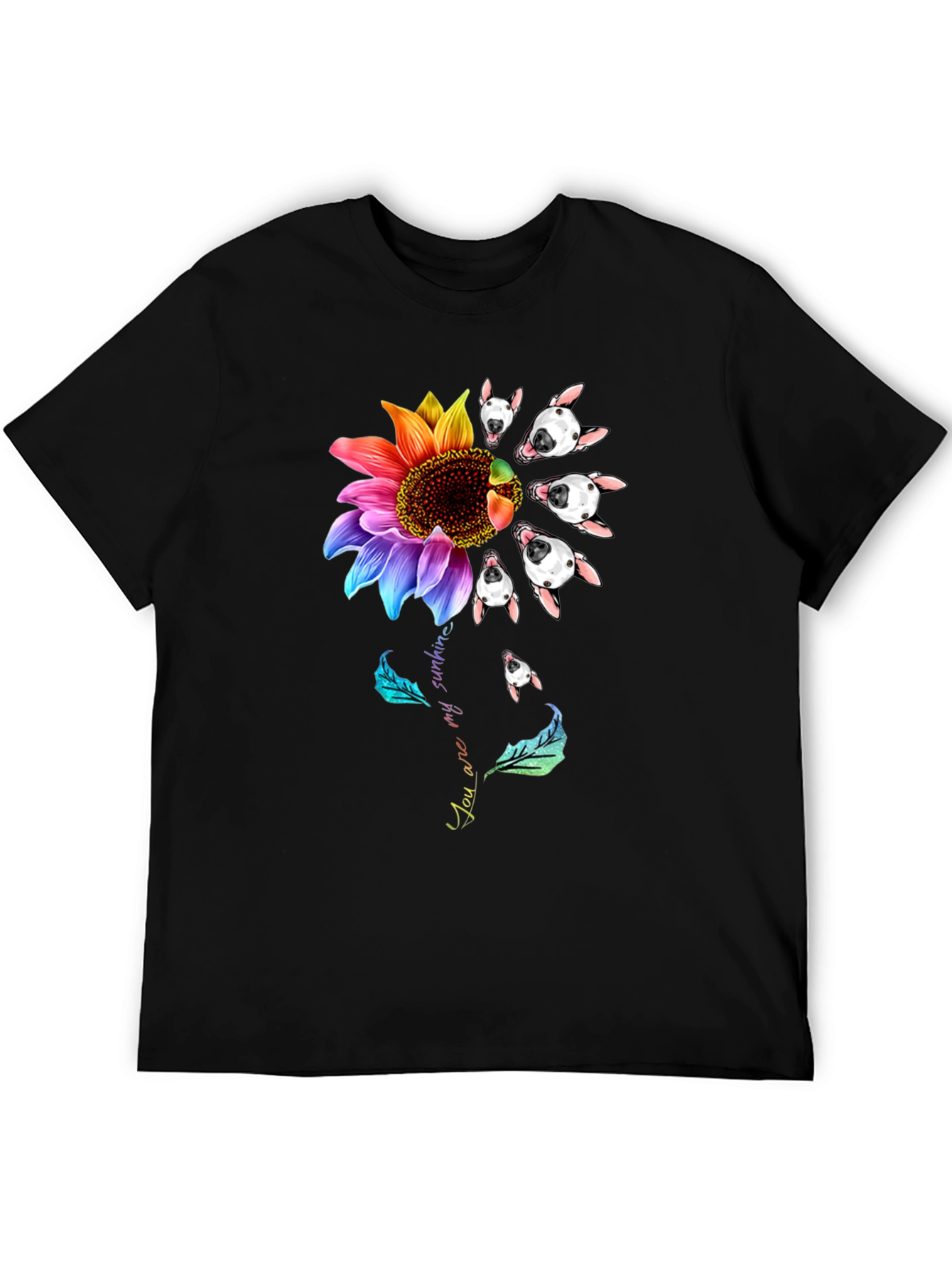 Bull Terrier Sunflower Graphic Tee