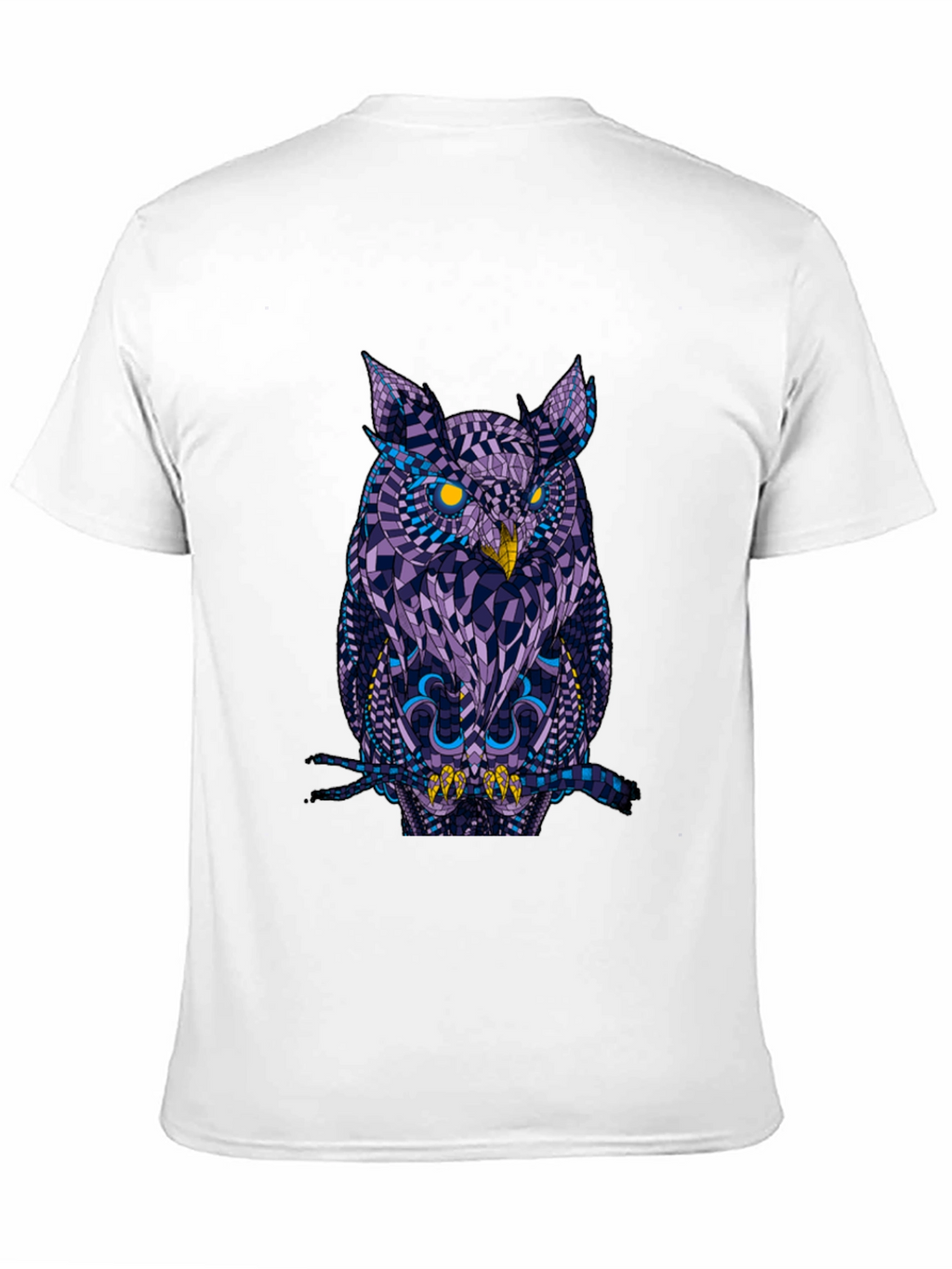 Geometric Owl Graphic Black T-Shirt