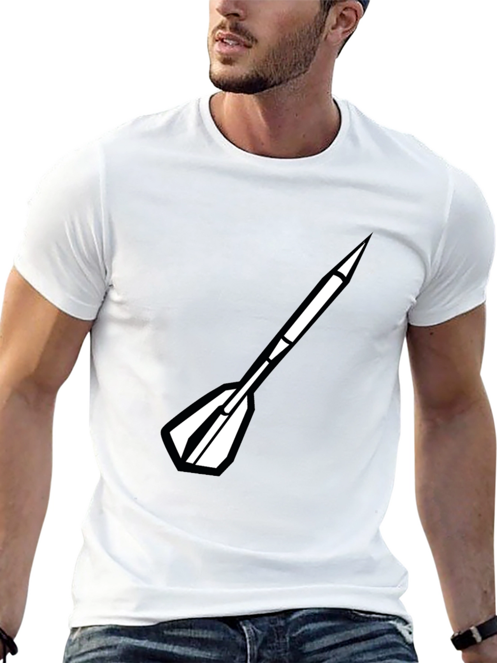 Dart Arrow Graphic Black T-Shirt