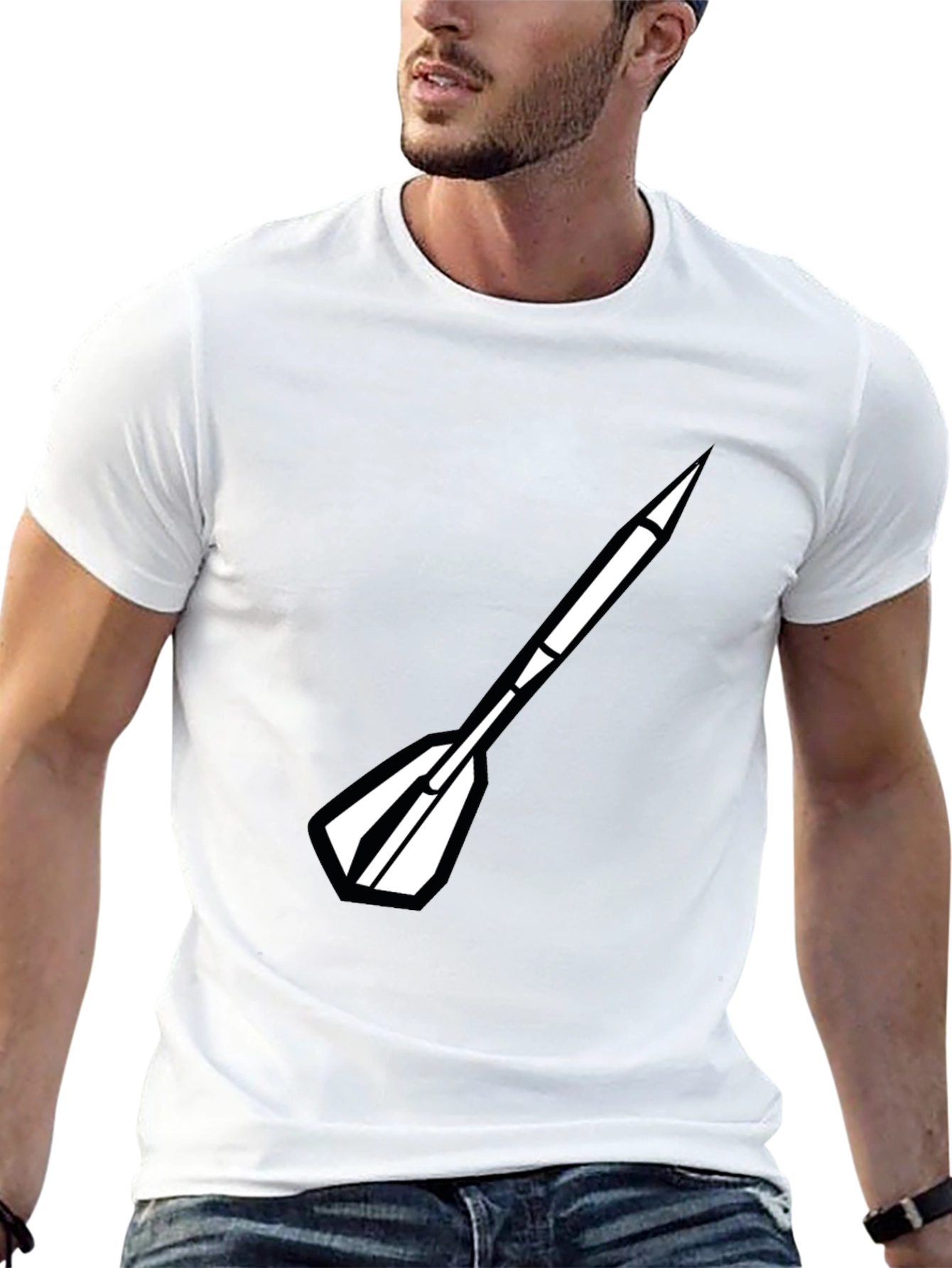 Dart Arrow Graphic Black T-Shirt