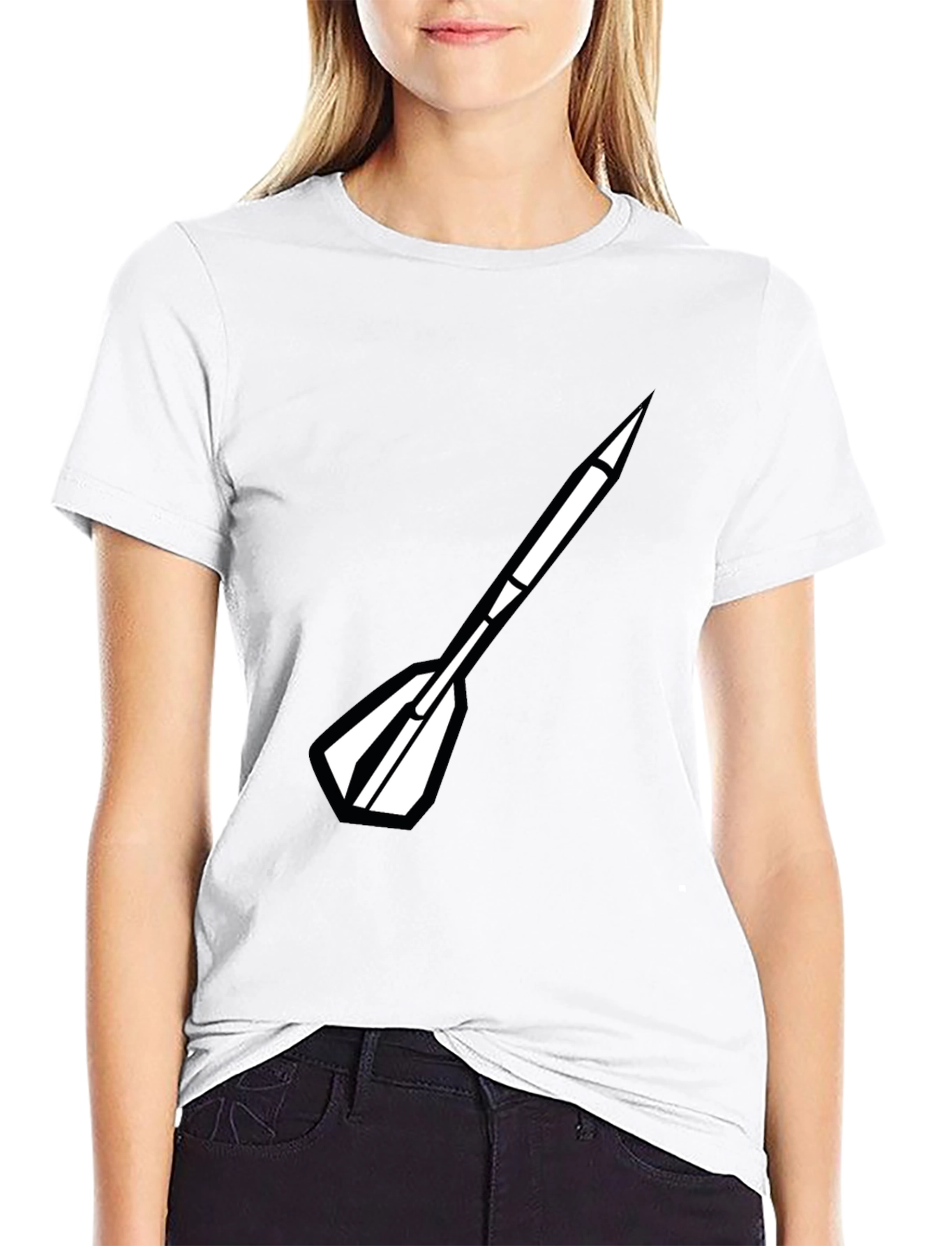 Dart Arrow Graphic Black T-Shirt