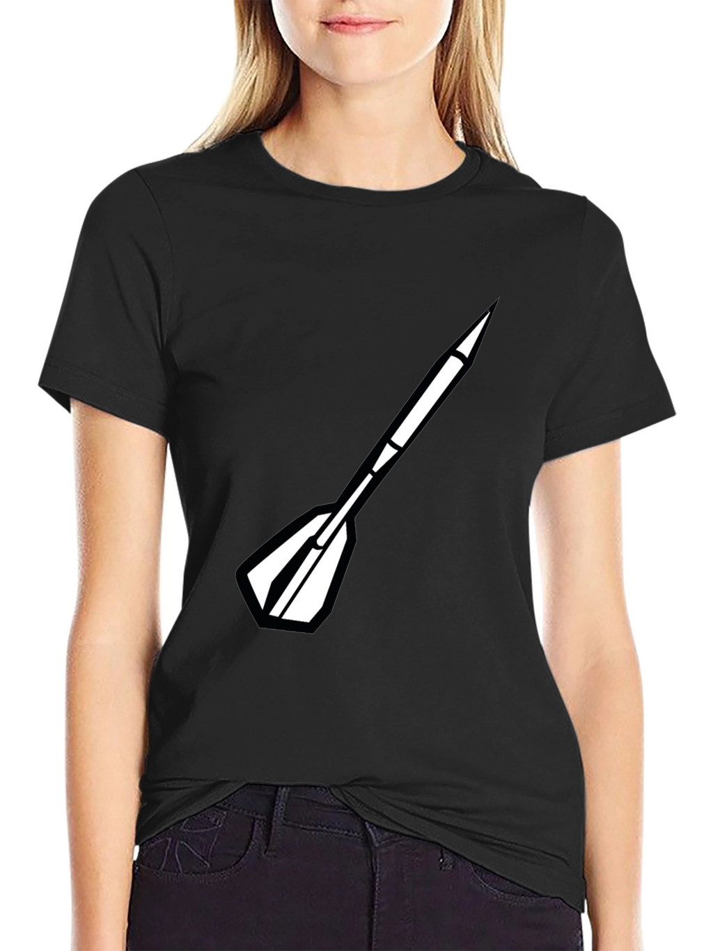Dart Arrow Graphic Black T-Shirt
