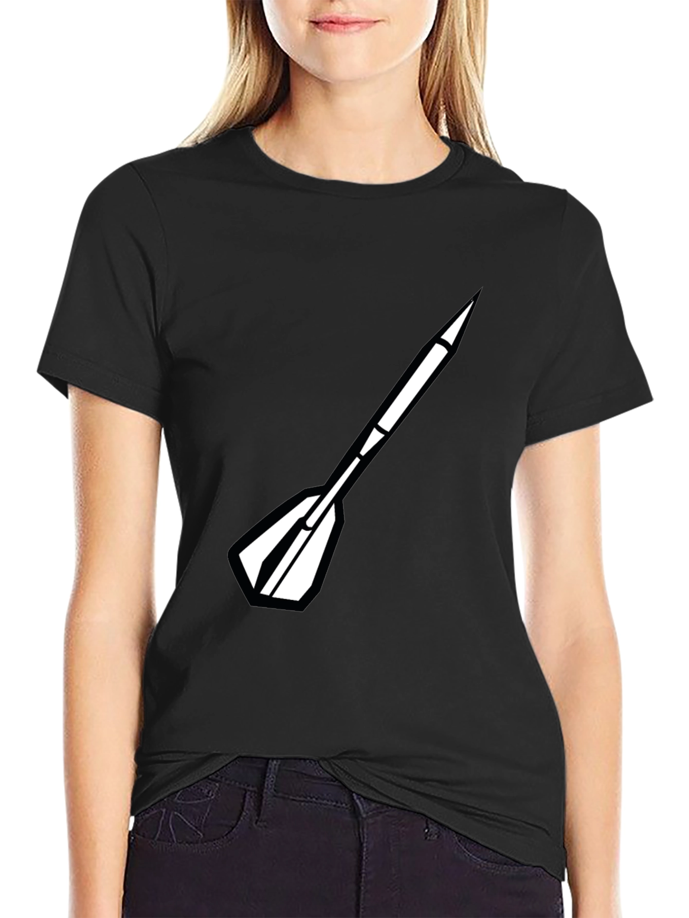 Dart Arrow Graphic Black T-Shirt