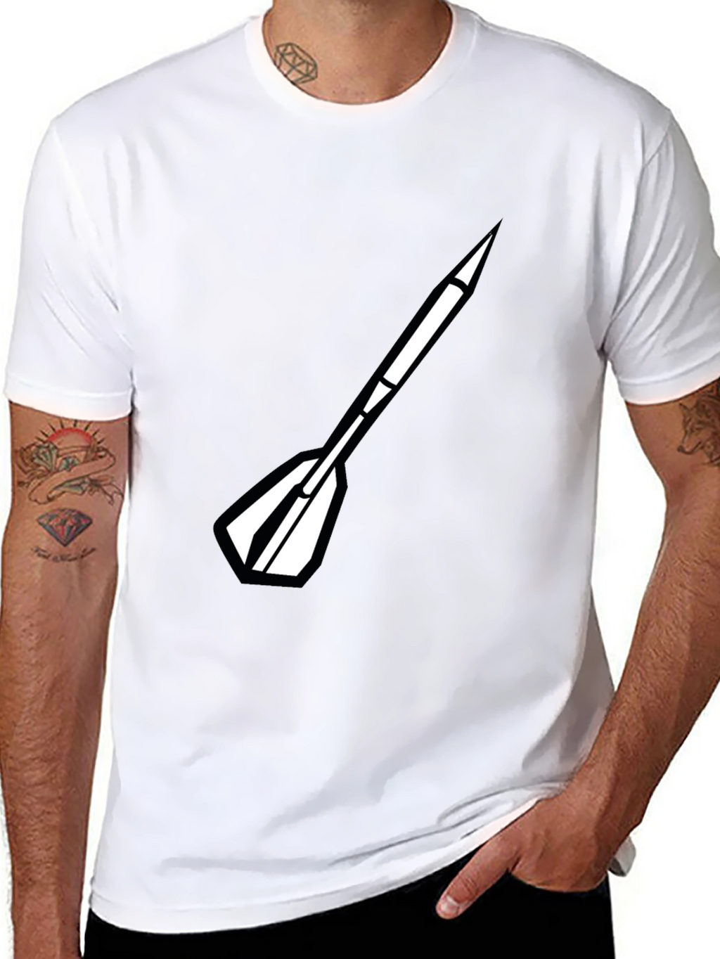 Dart Arrow Graphic Black T-Shirt