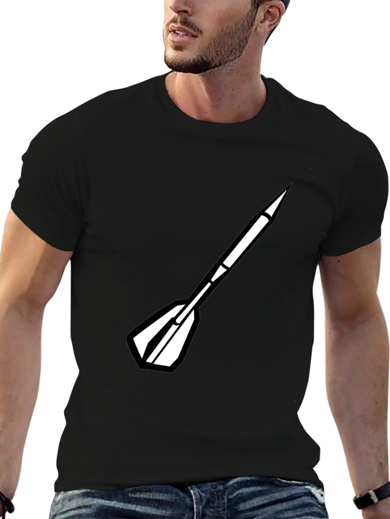 Dart Arrow Graphic Black T-Shirt