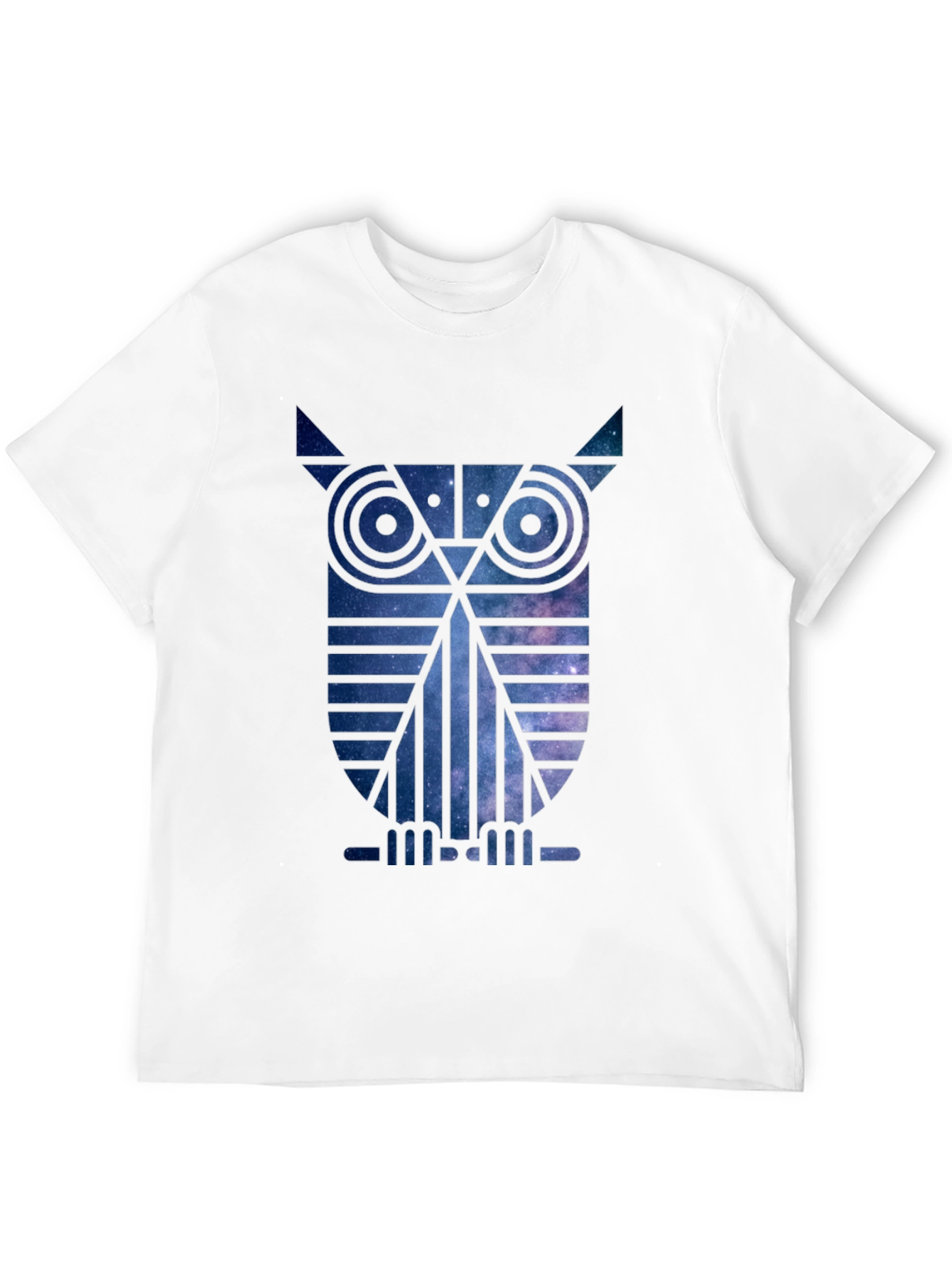 Galaxy Owl Graphic Print Black T-Shirt