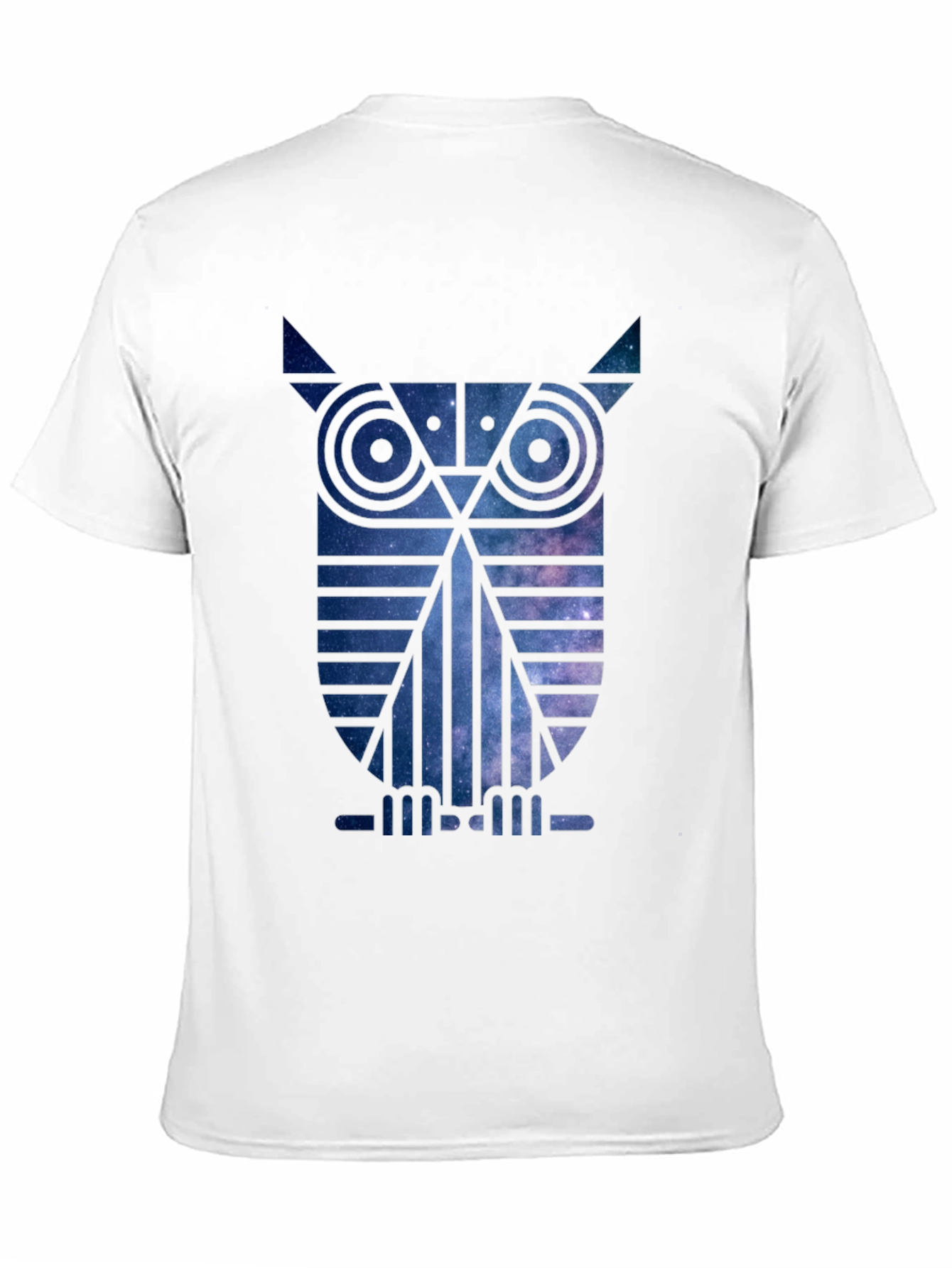 Galaxy Owl Graphic Print Black T-Shirt