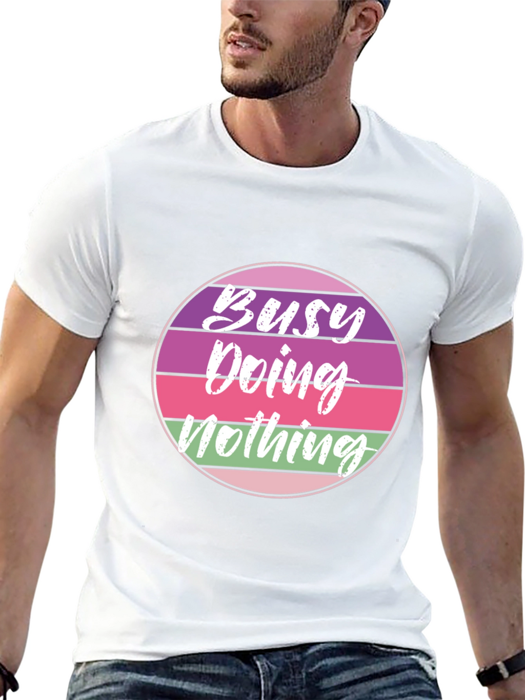 Busy Doing Nothing Retro T-Shirt