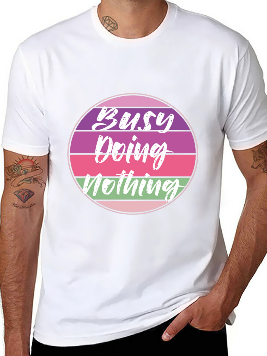 Busy Doing Nothing Retro T-Shirt