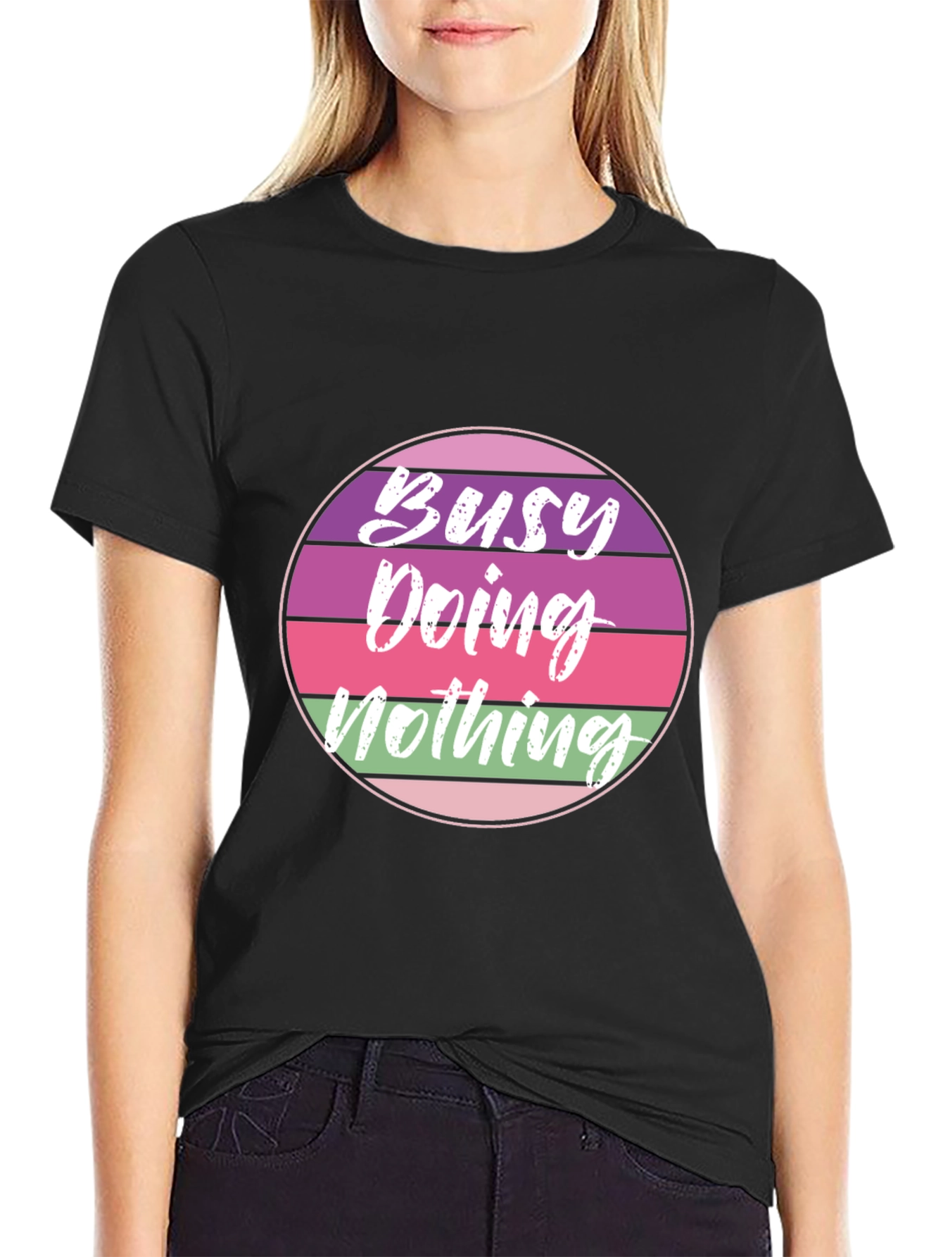 Busy Doing Nothing Retro T-Shirt