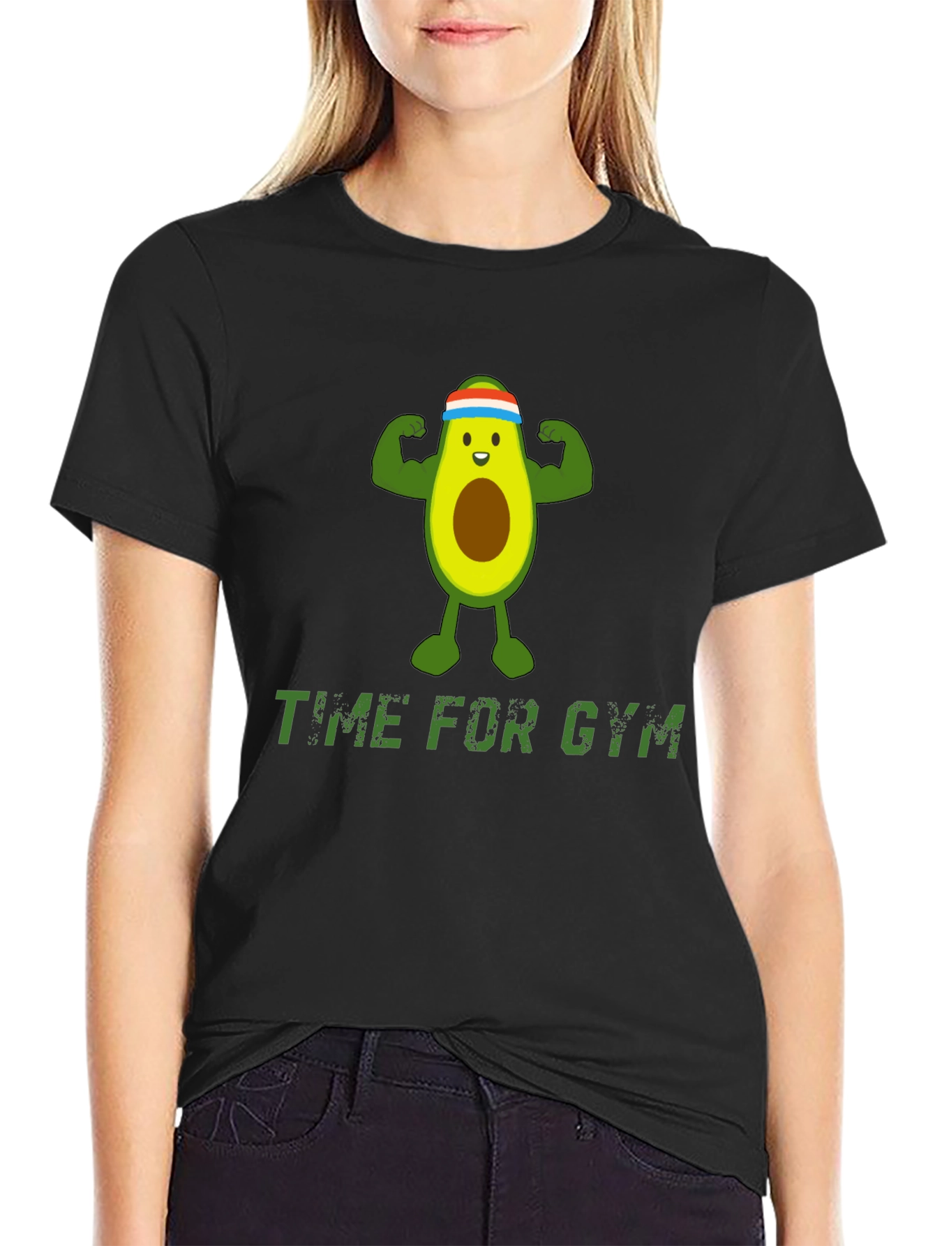 Funny Gym Avocado T-Shirt - Time For Gym