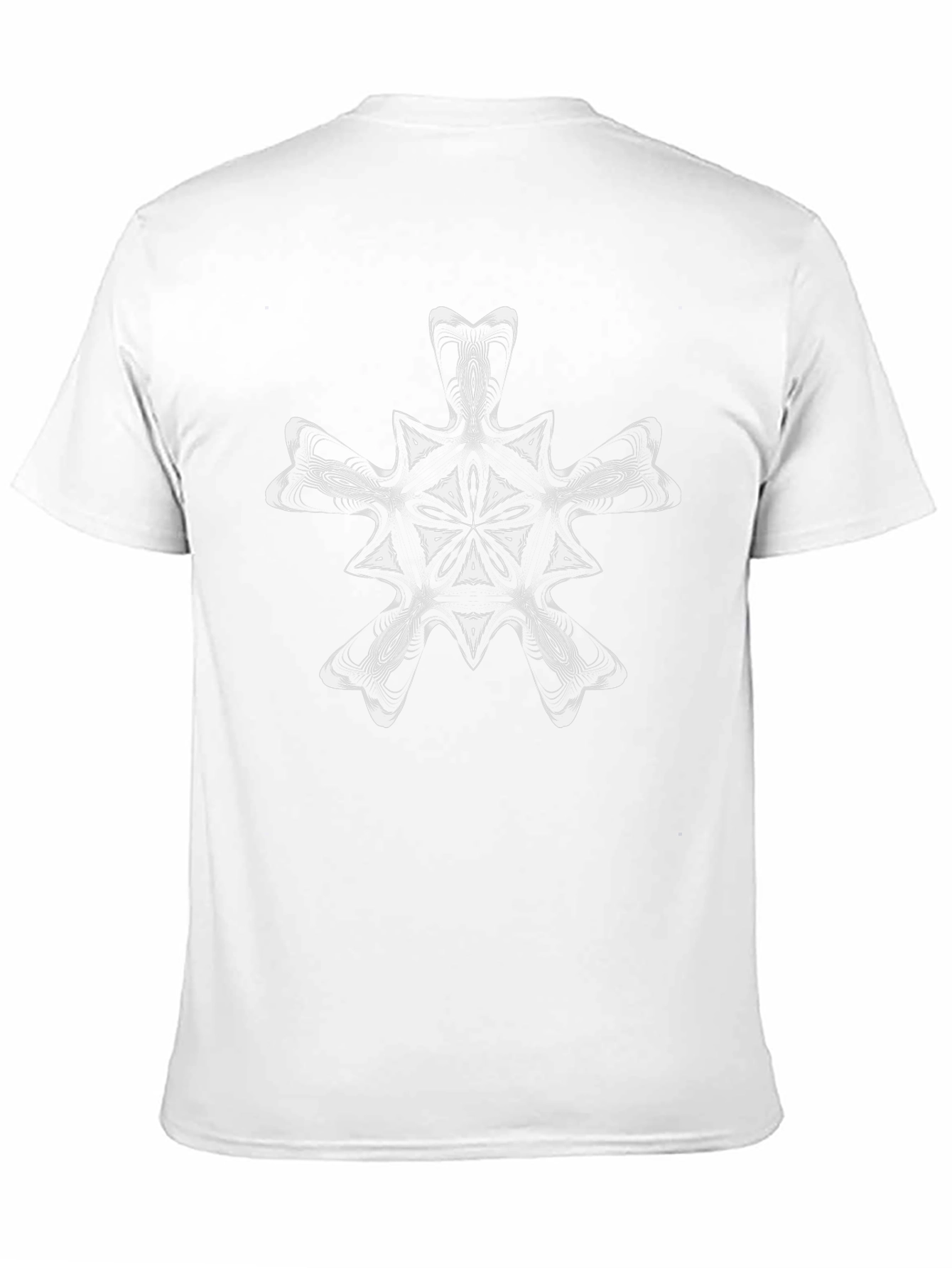 Abstract Snowflake Graphic Black T-Shirt