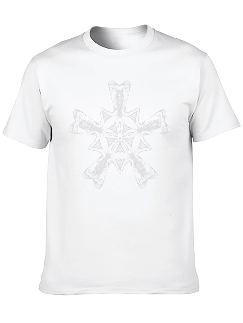 Abstract Snowflake Graphic Black T-Shirt
