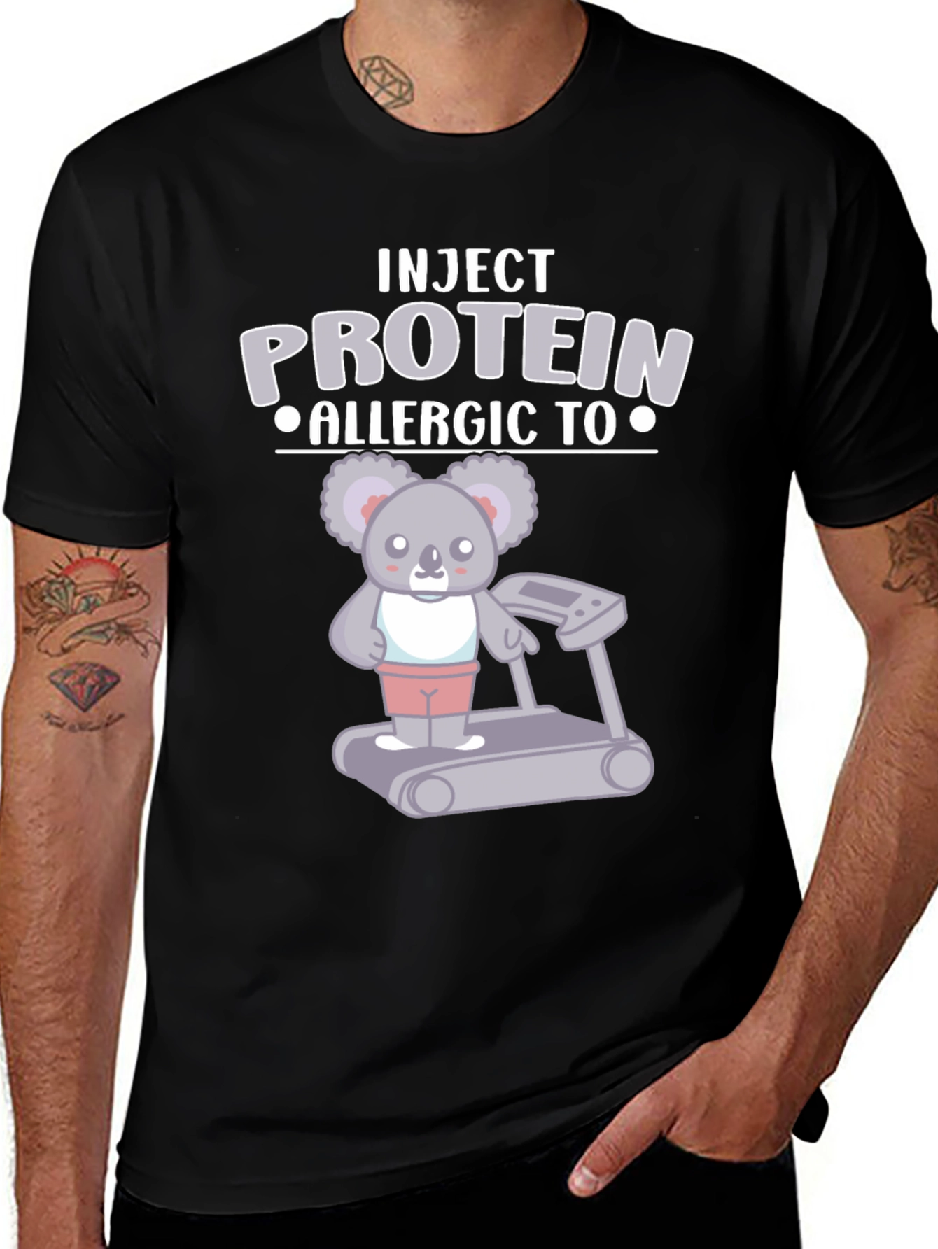 Inject Protein Allergic To Koala Bear Gym T-Shirt