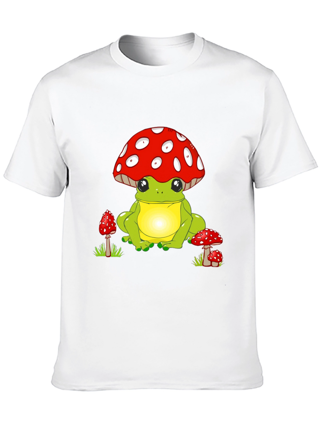 Cute Frog with Mushroom Hat Graphic T-Shirt