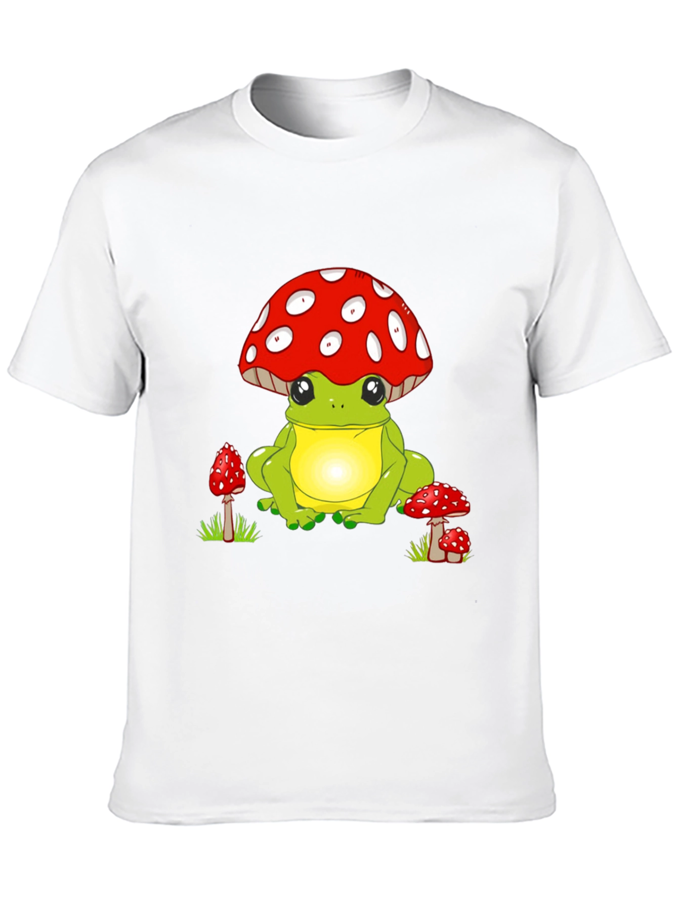 Cute Frog with Mushroom Hat Graphic T-Shirt