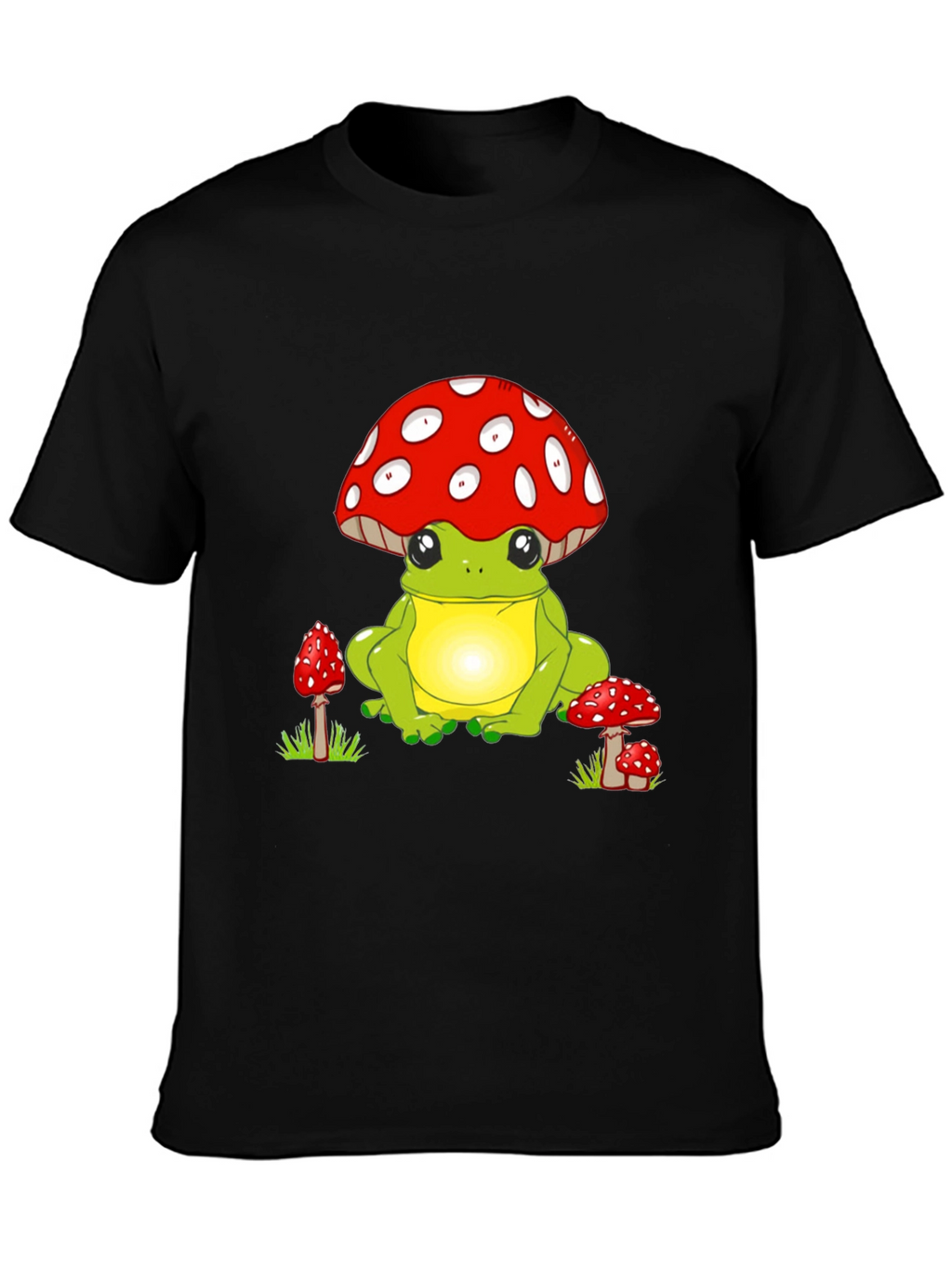 Cute Frog with Mushroom Hat Graphic T-Shirt