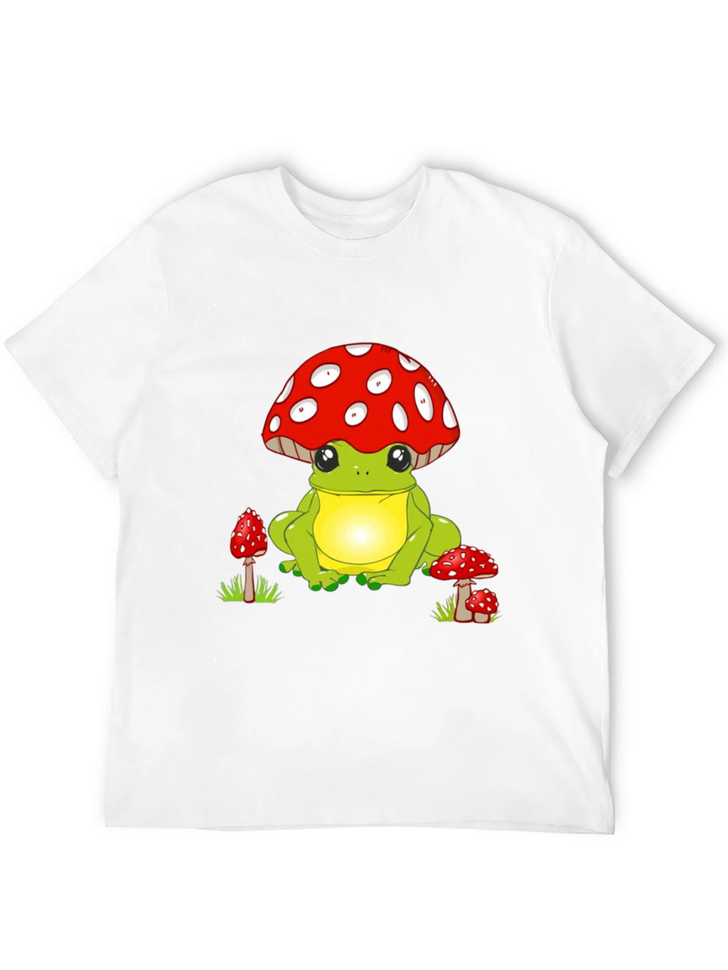 Cute Frog with Mushroom Hat Graphic T-Shirt