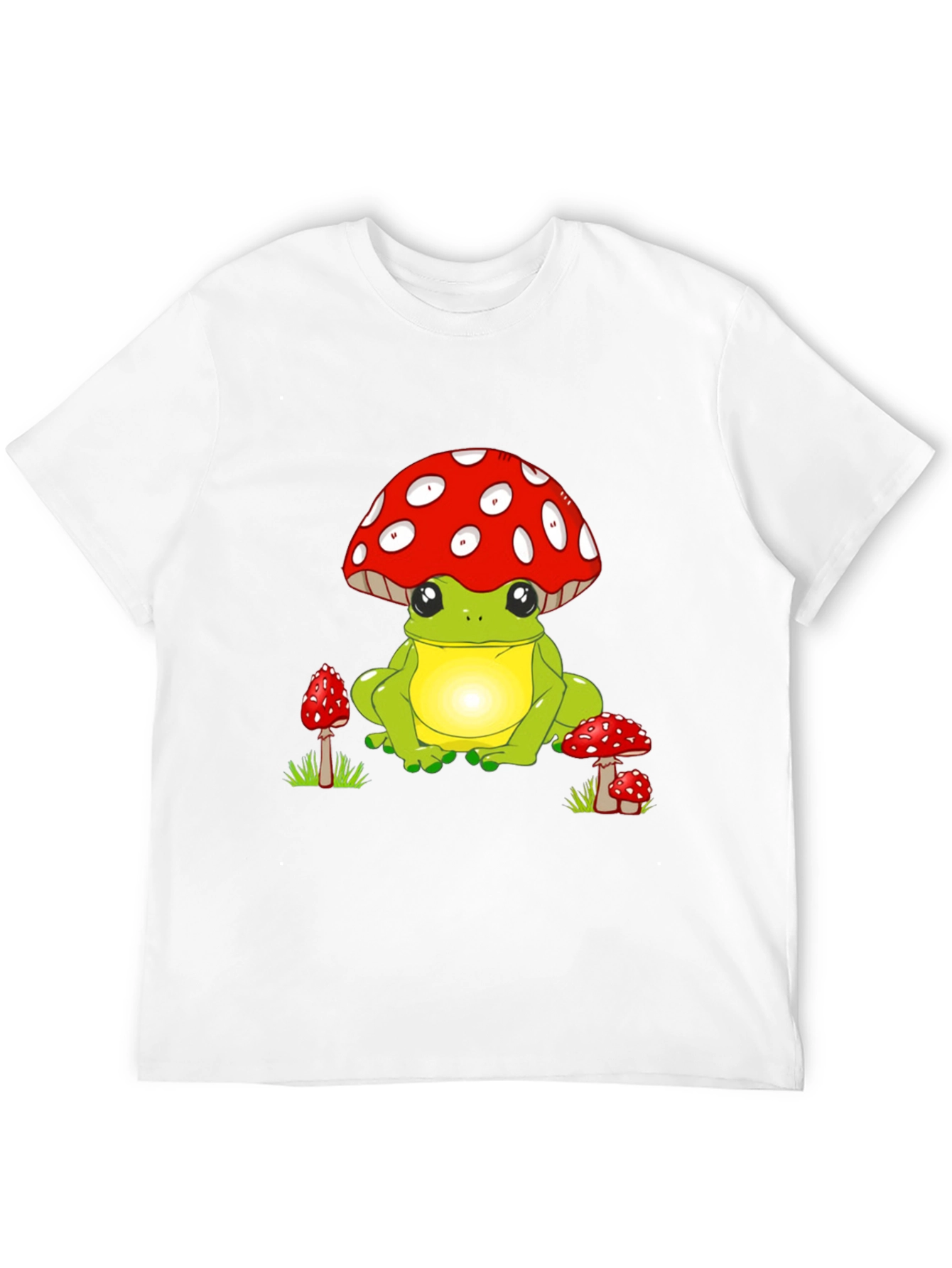 Cute Frog with Mushroom Hat Graphic T-Shirt