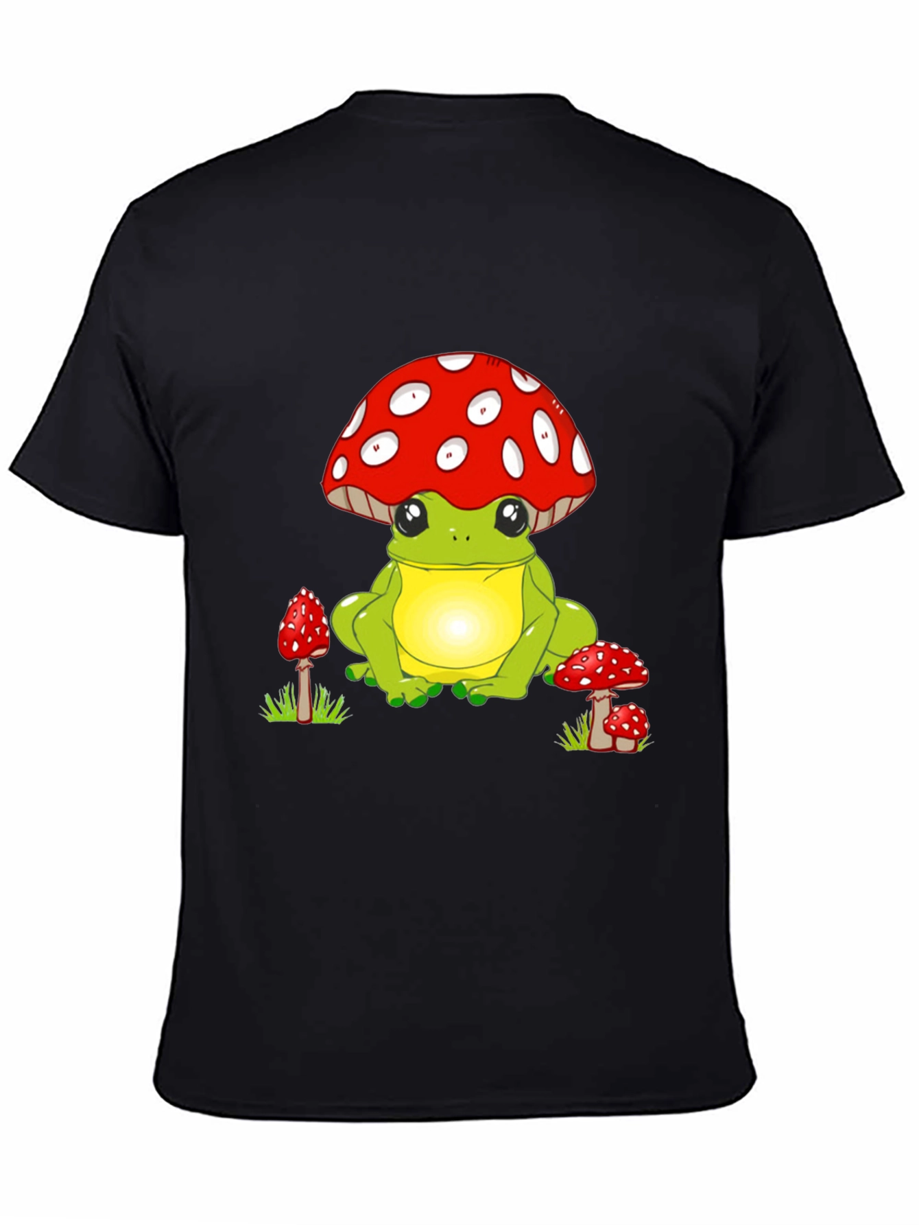 Cute Frog with Mushroom Hat Graphic T-Shirt